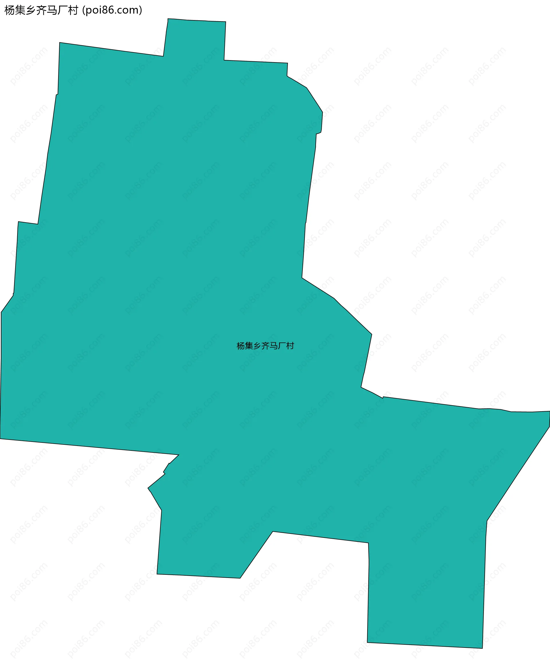 杨集乡齐马厂村边界地图