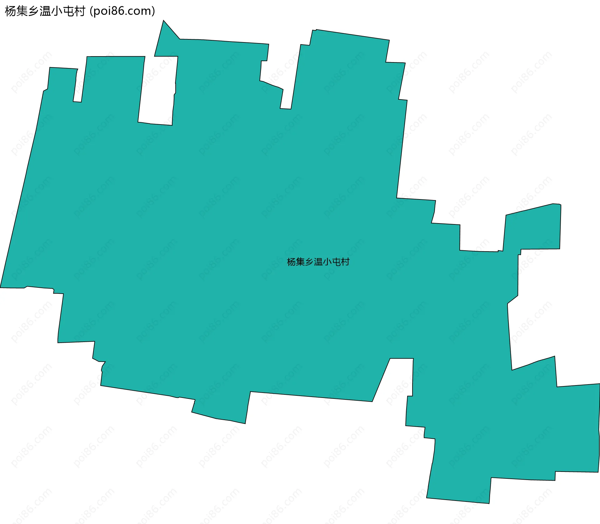 杨集乡温小屯村边界地图