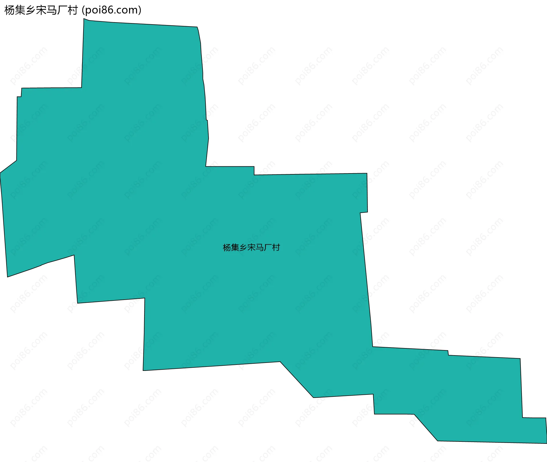 杨集乡宋马厂村边界地图