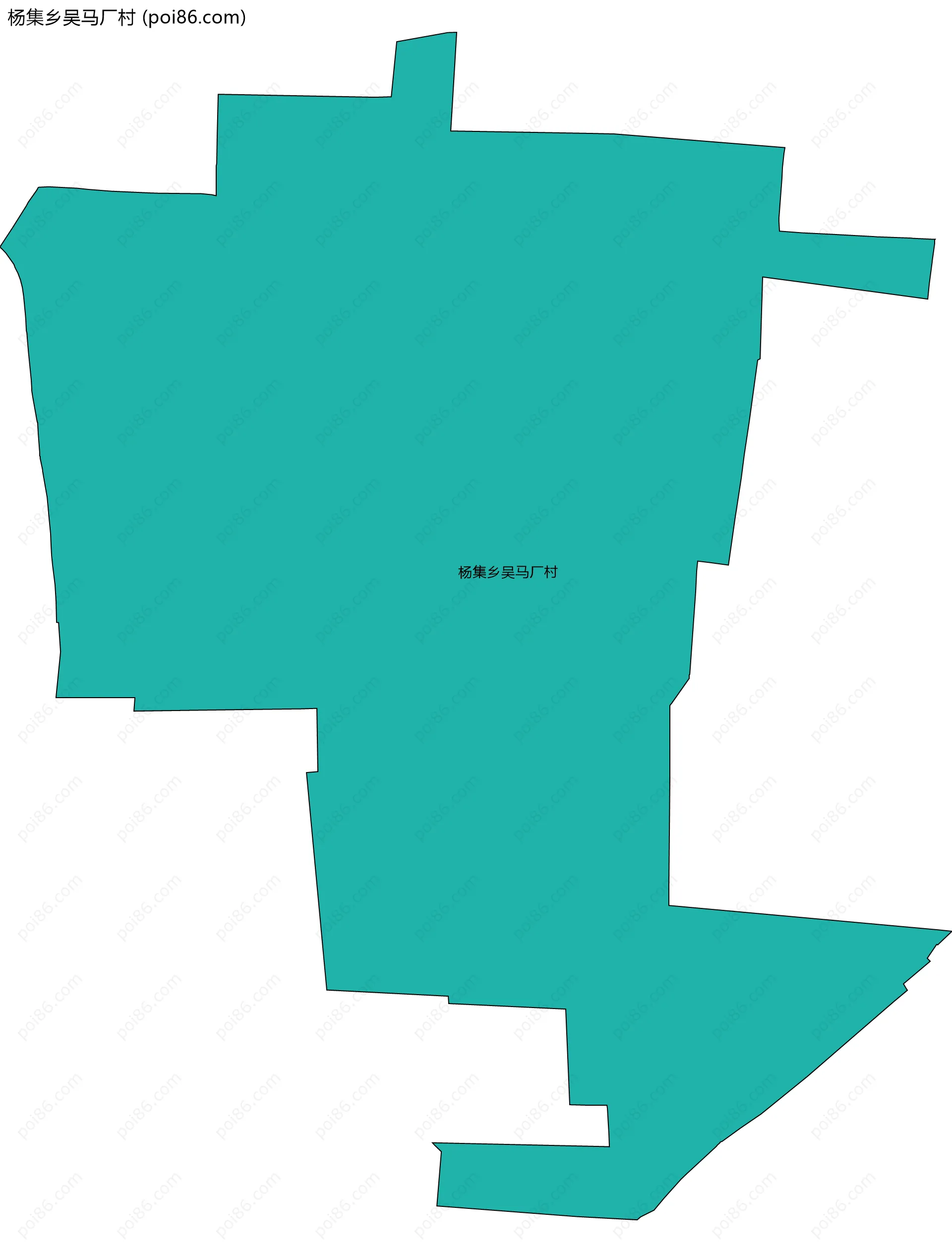 杨集乡吴马厂村边界地图