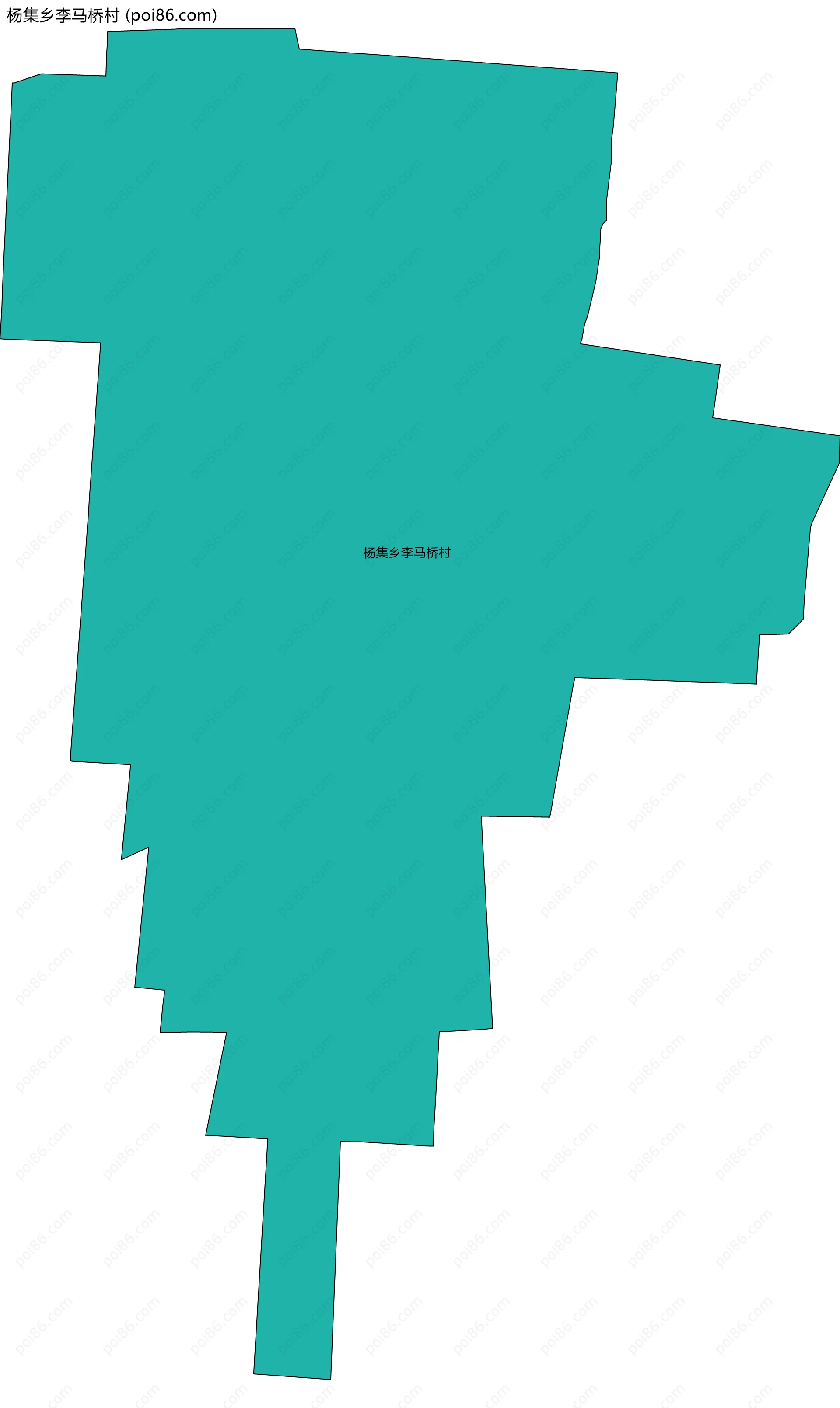 杨集乡李马桥村边界地图