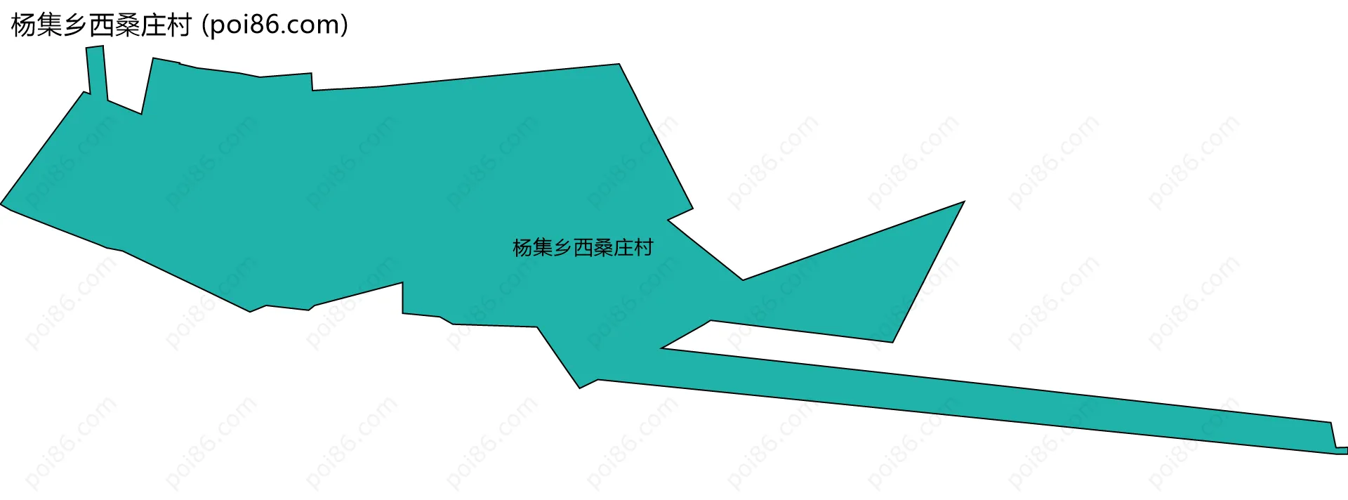 杨集乡西桑庄村边界地图