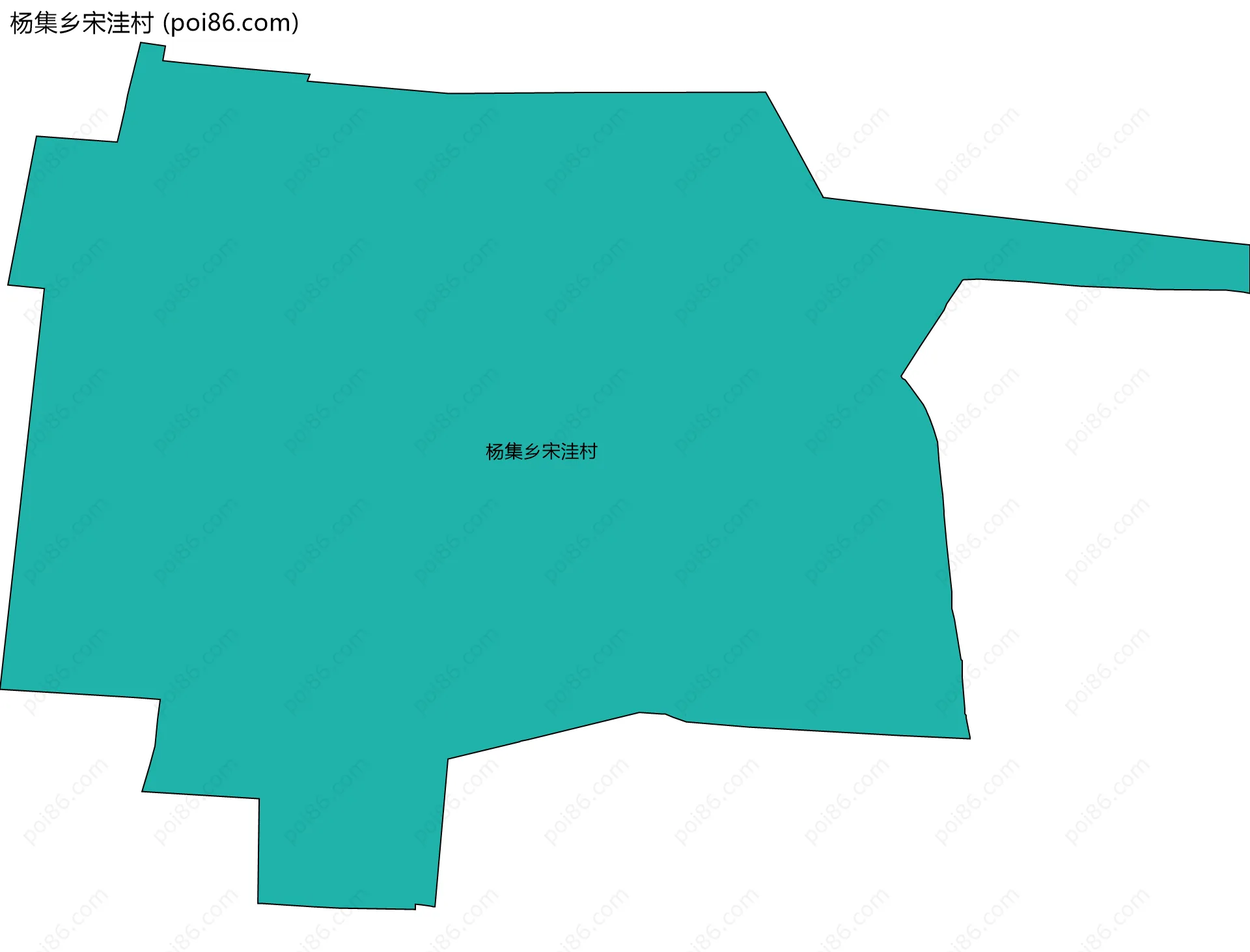 杨集乡宋洼村边界地图