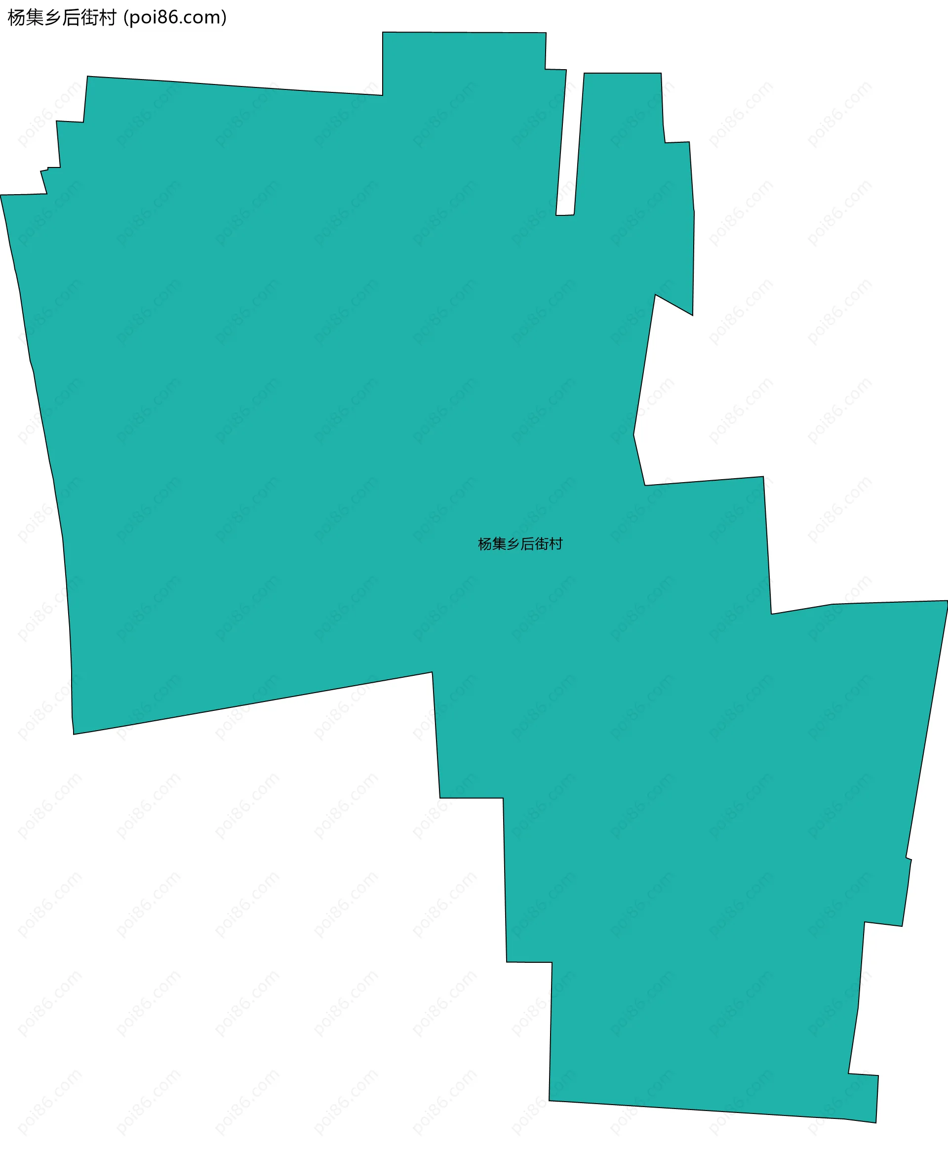 杨集乡后街村边界地图