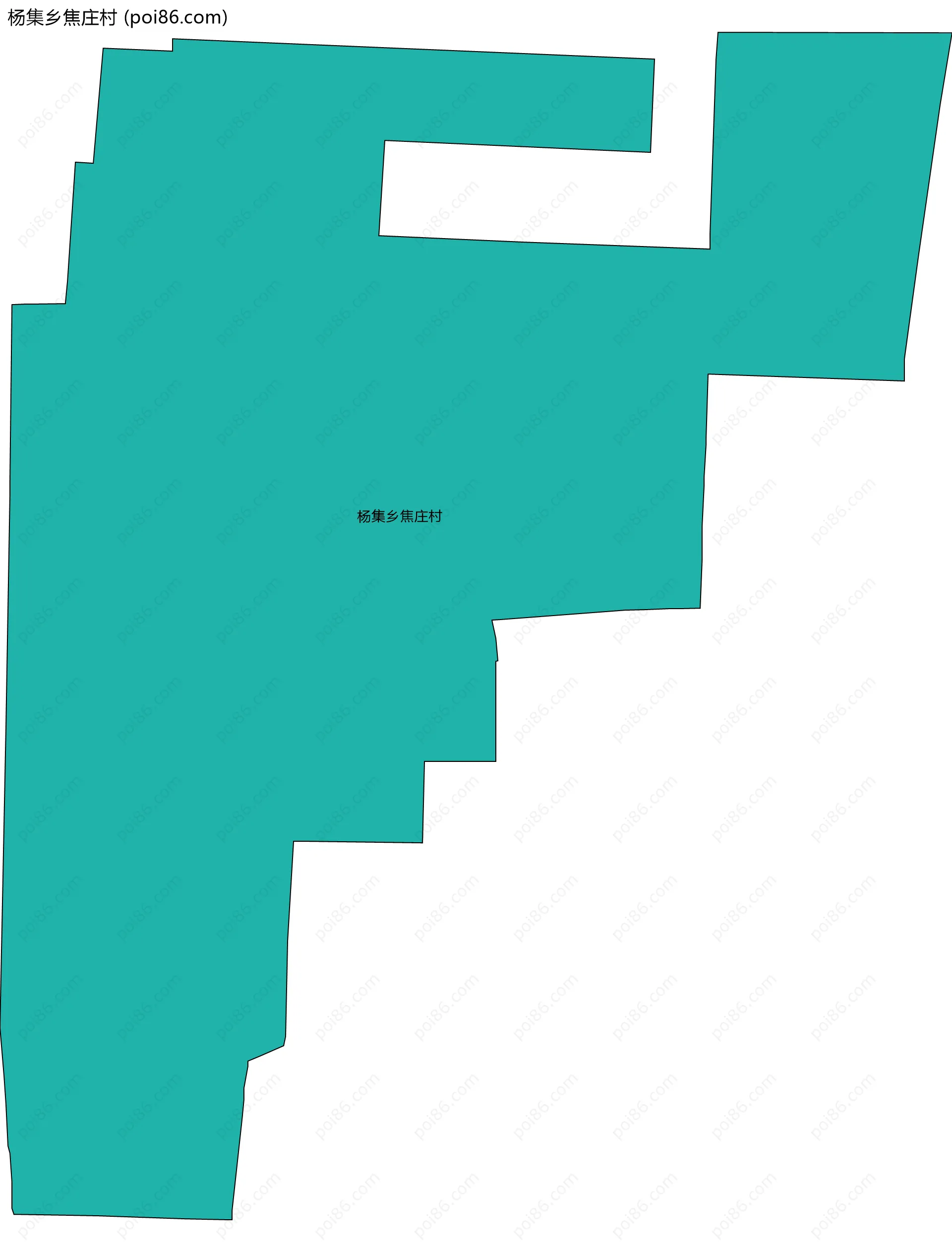 杨集乡焦庄村边界地图