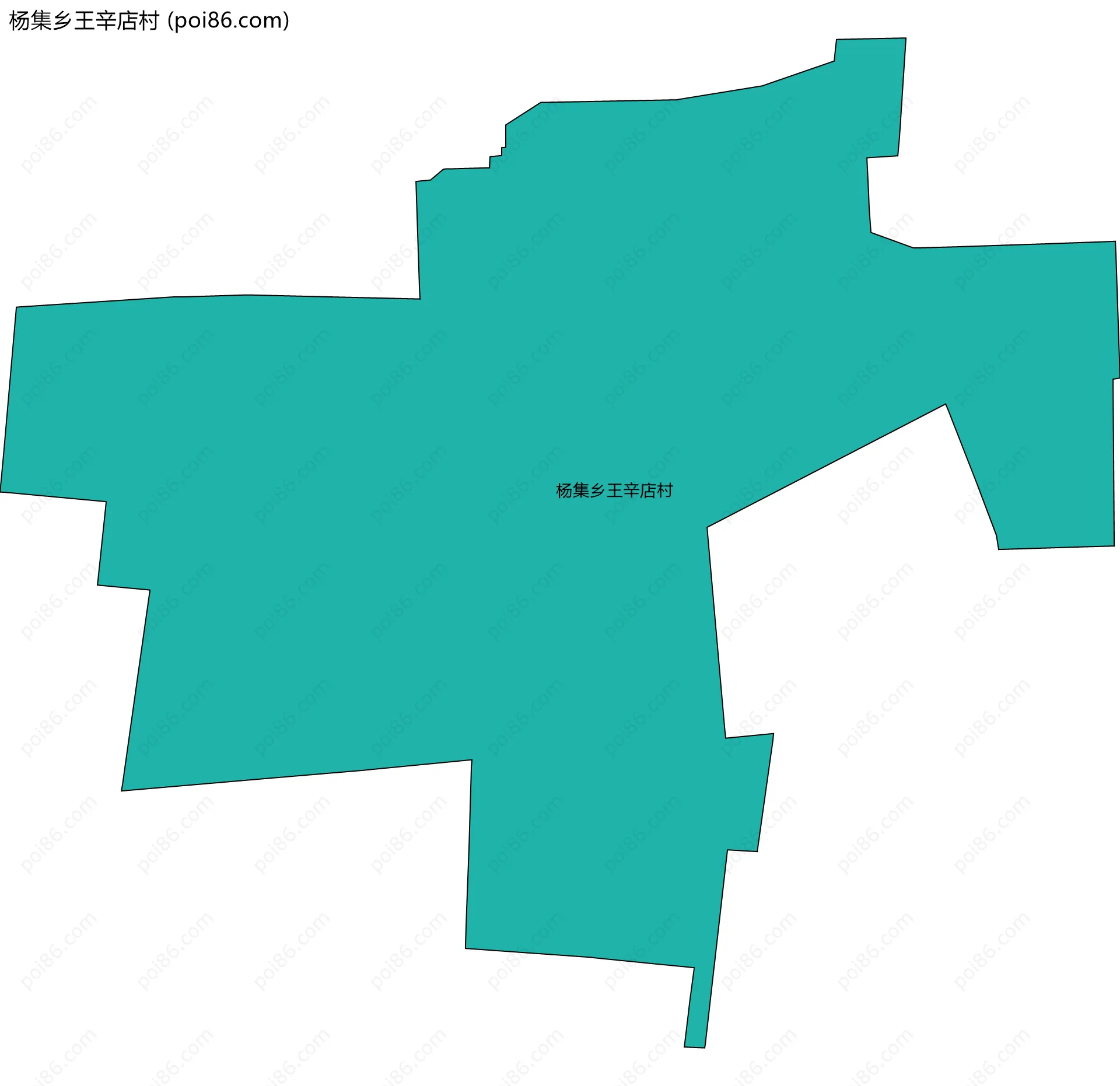 杨集乡王辛店村边界地图