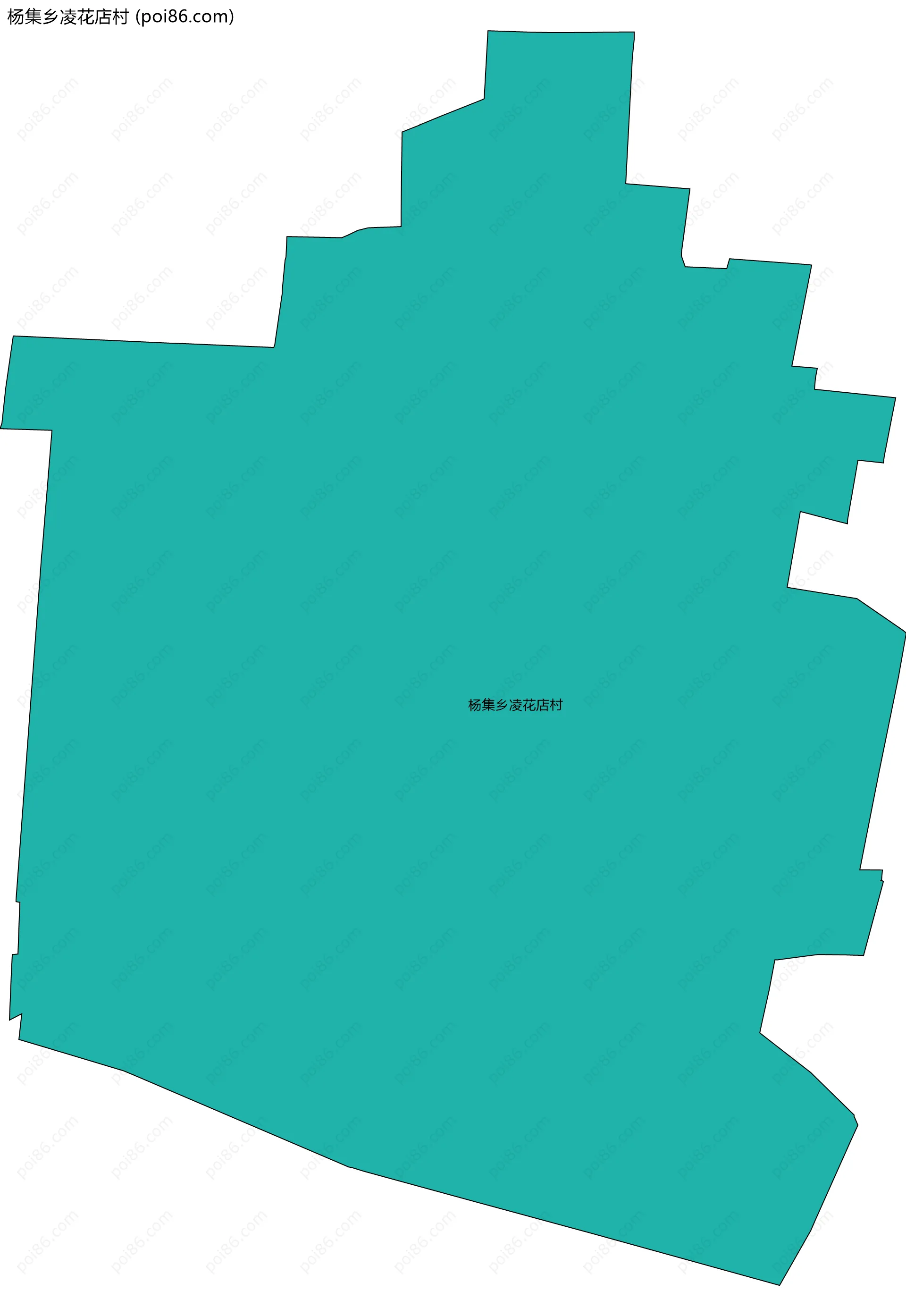 杨集乡凌花店村边界地图