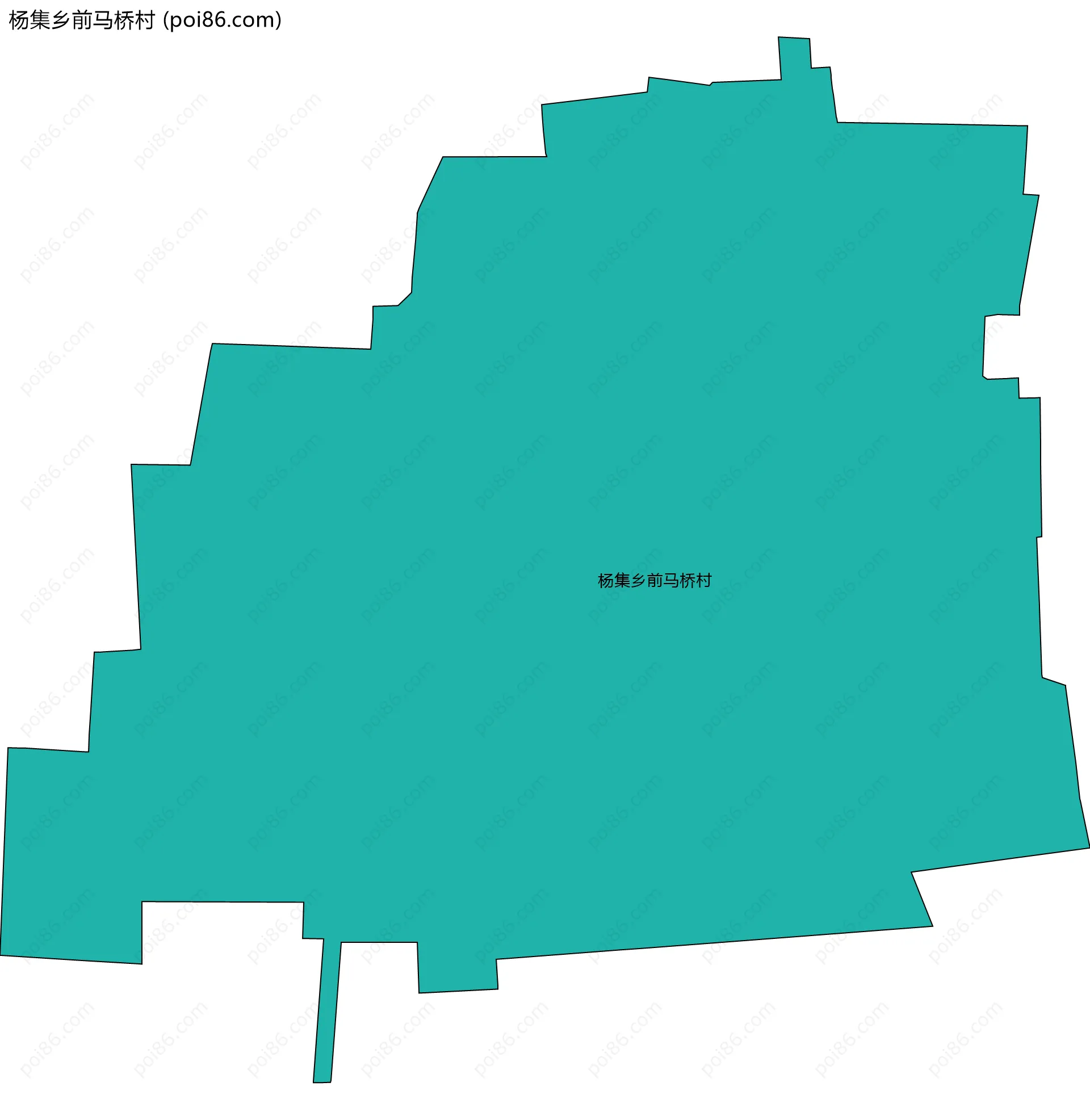 杨集乡前马桥村边界地图