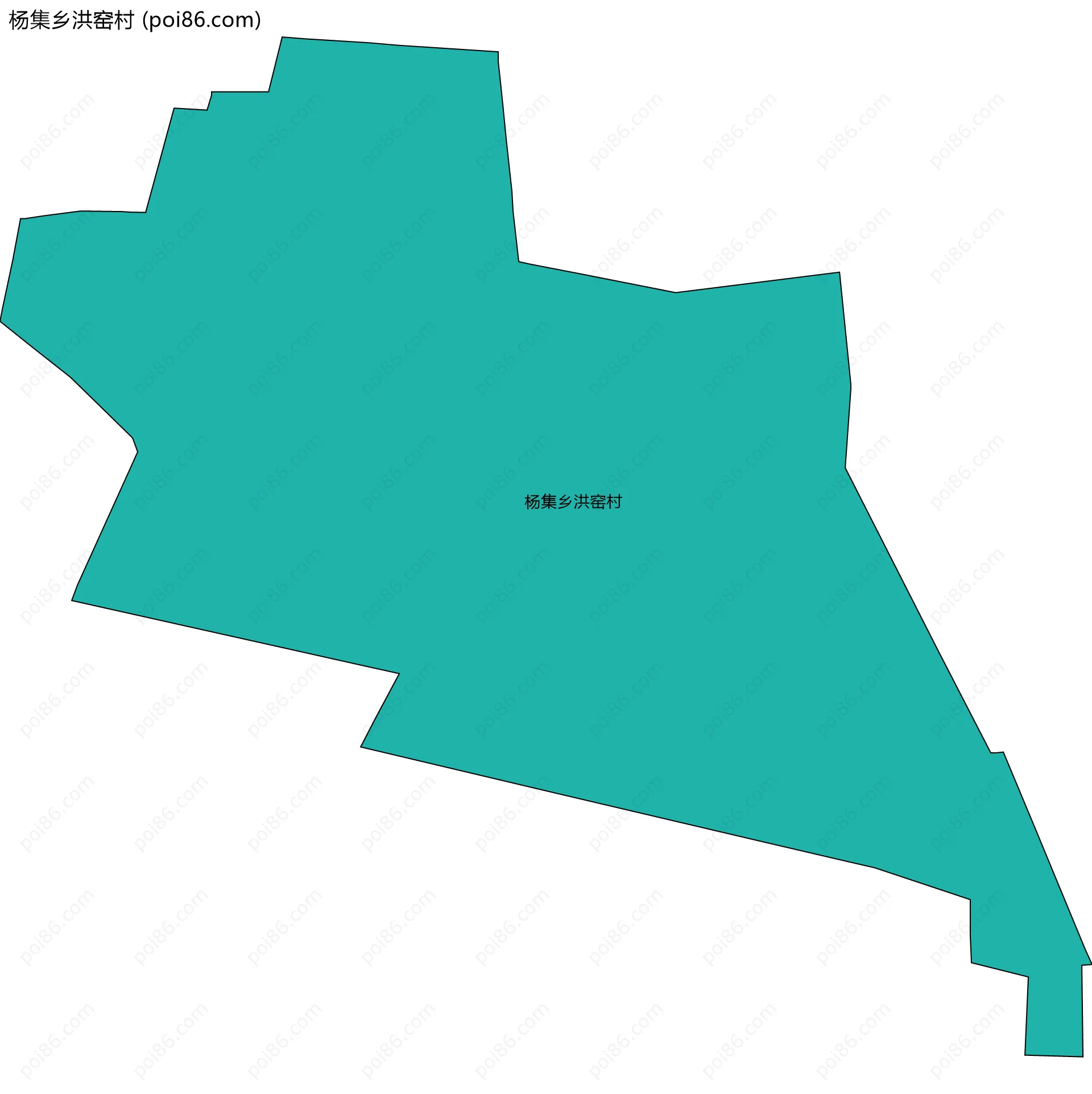 杨集乡洪窑村边界地图
