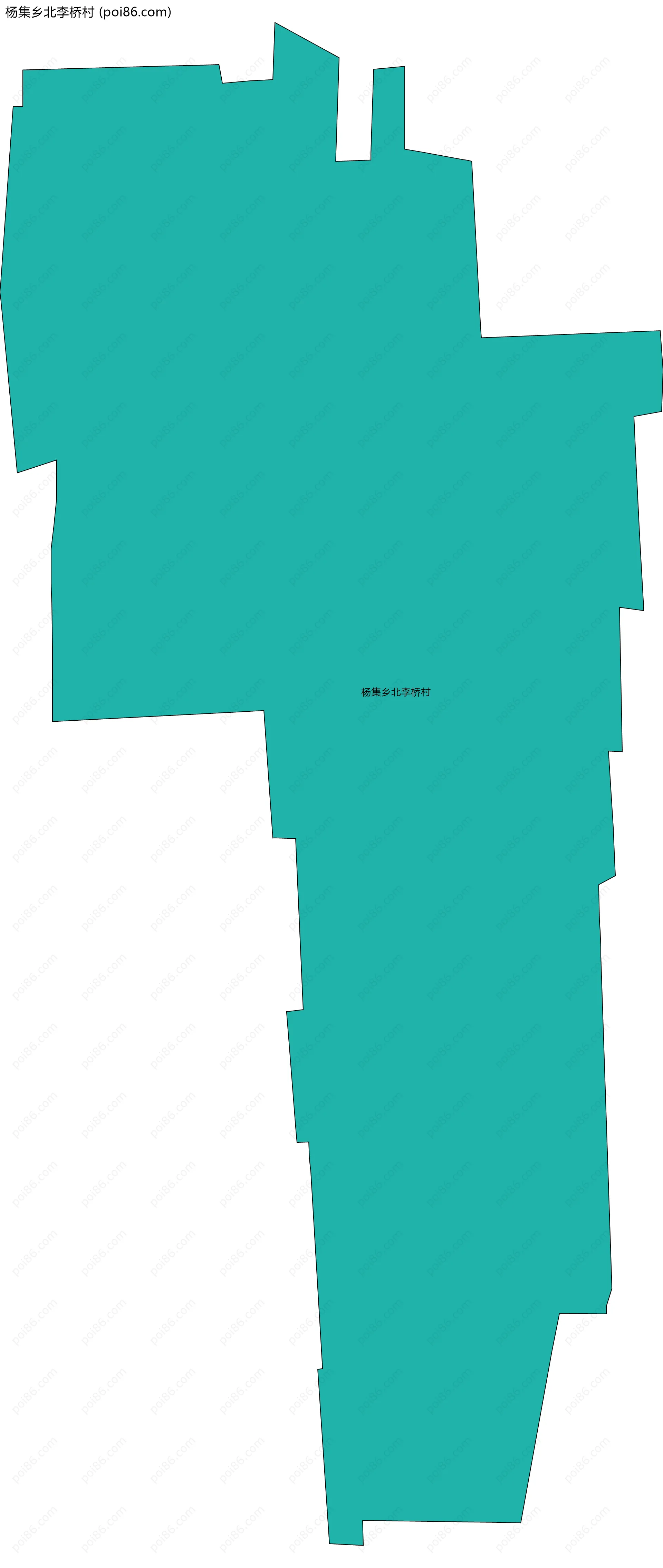杨集乡北李桥村边界地图