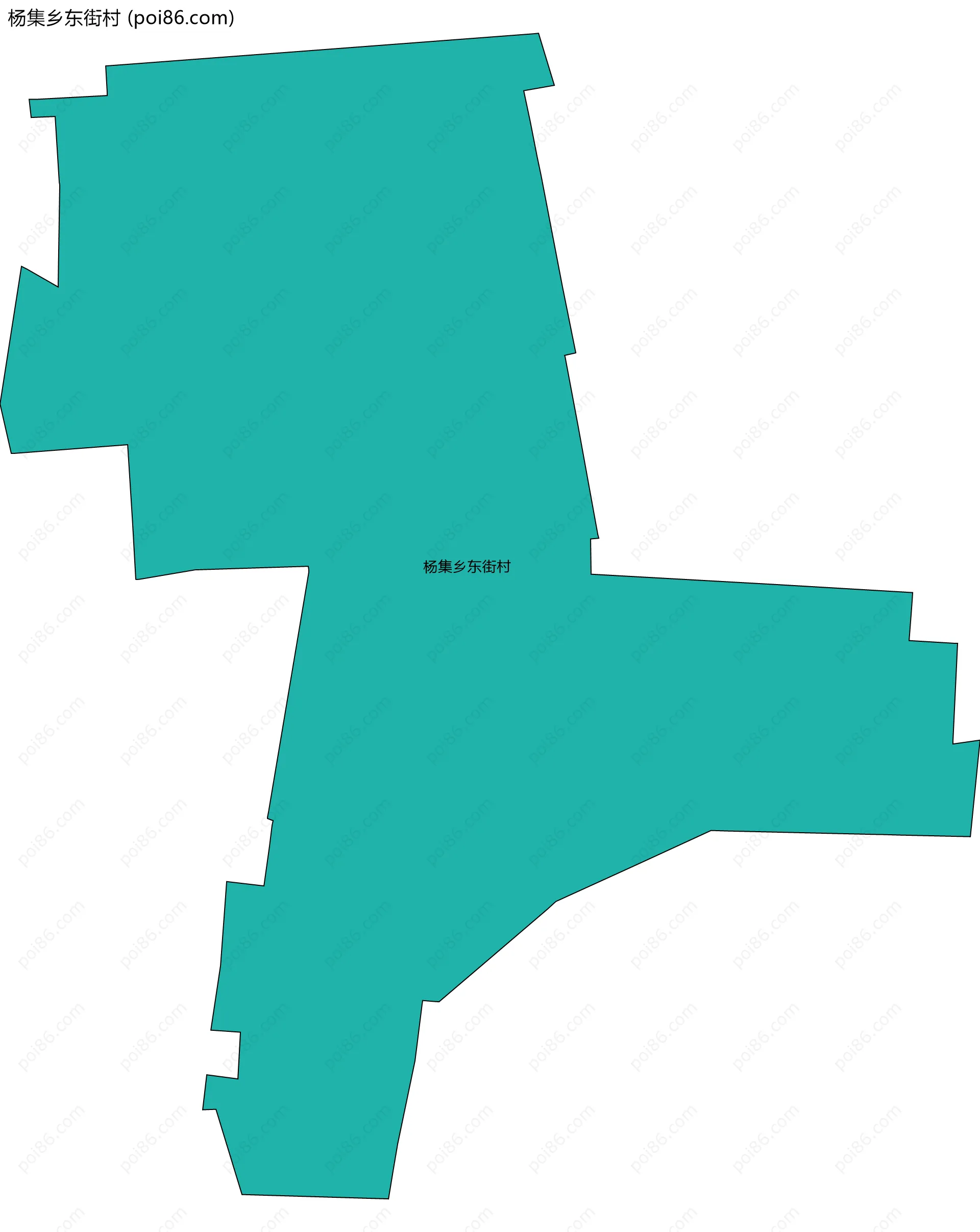 杨集乡东街村边界地图