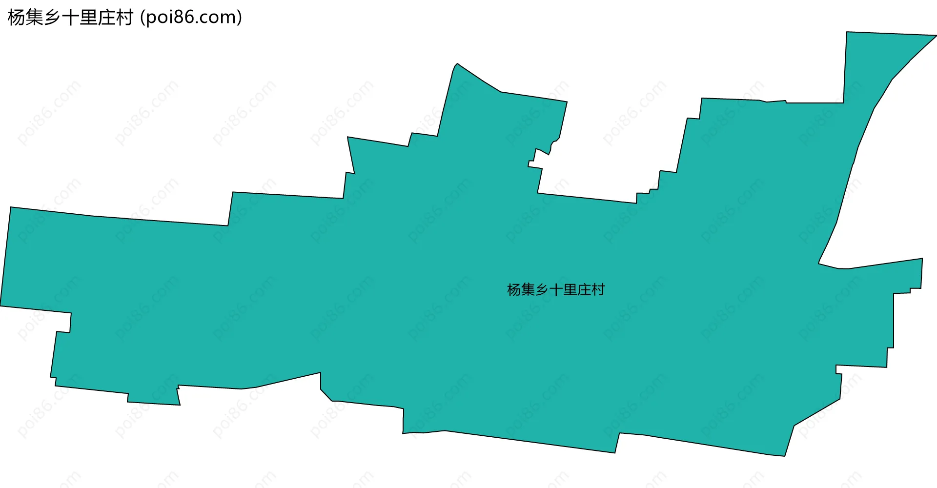杨集乡十里庄村边界地图