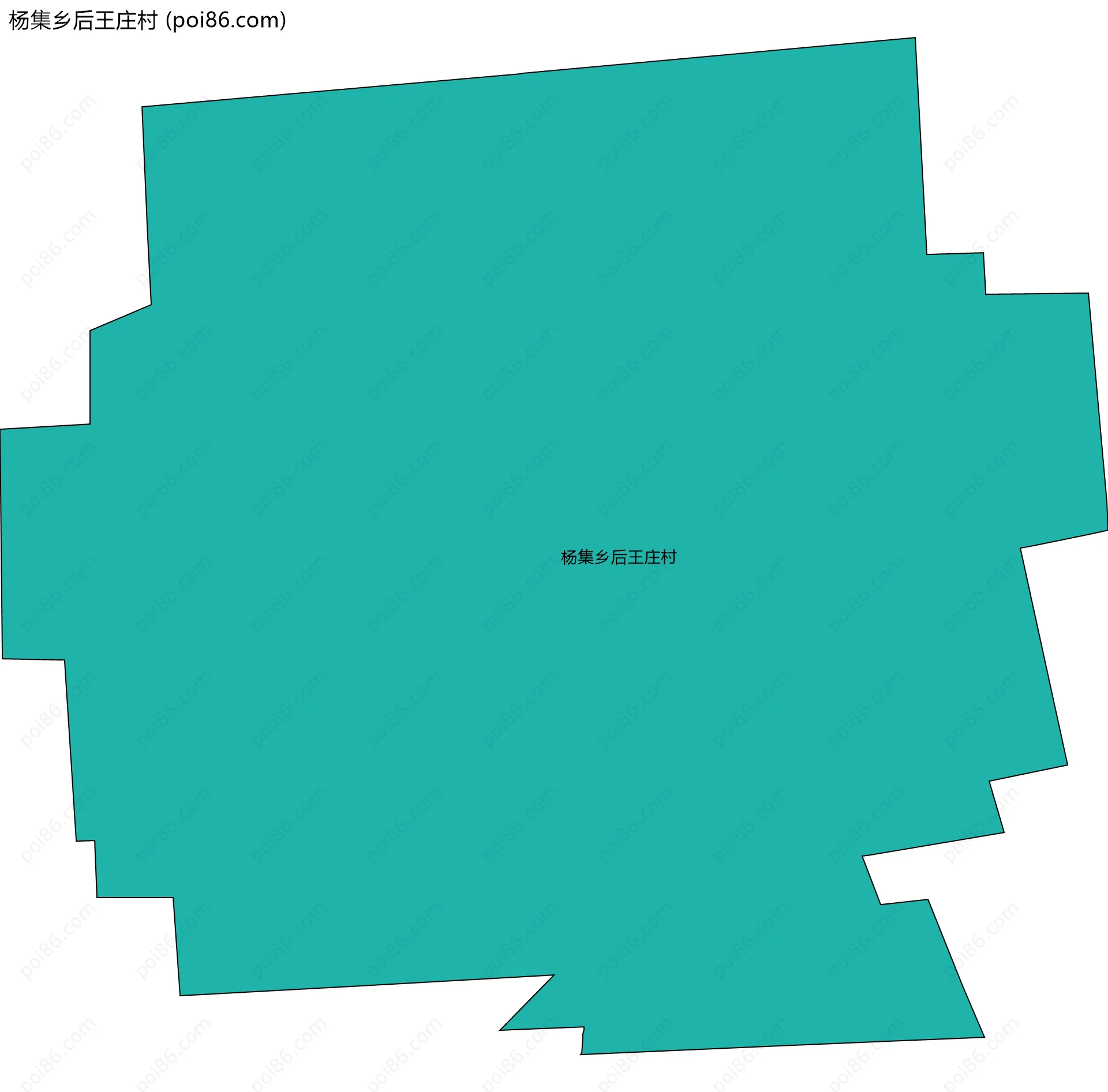 杨集乡后王庄村边界地图