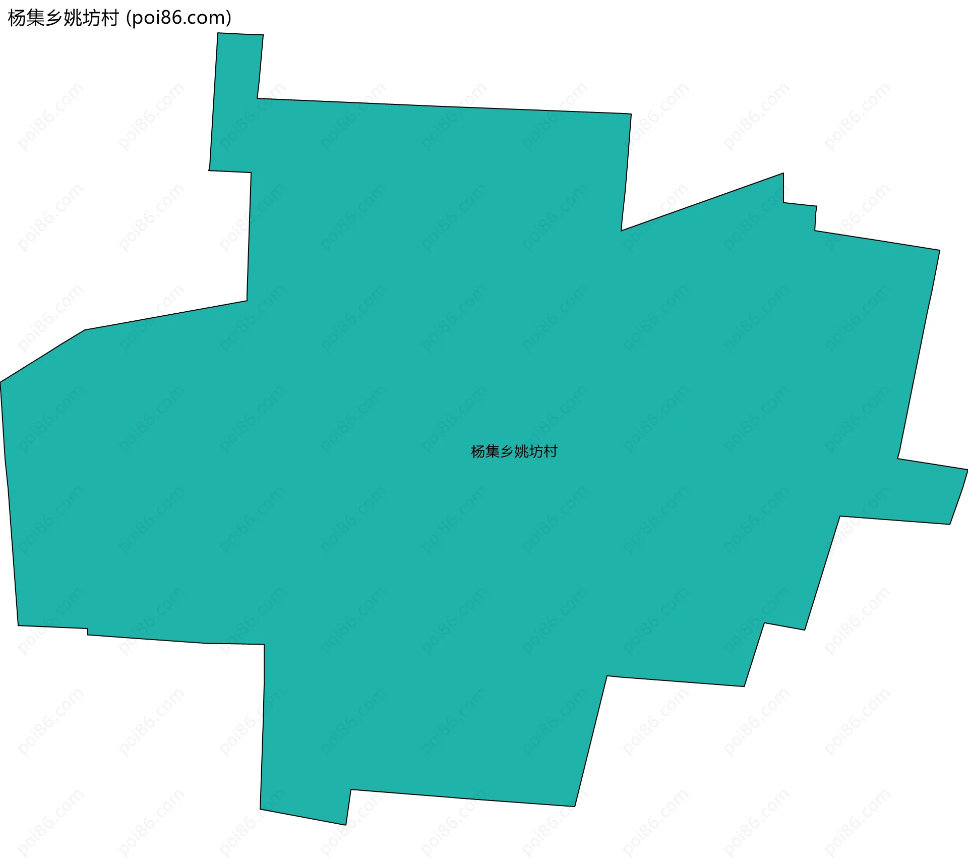 杨集乡姚坊村边界地图