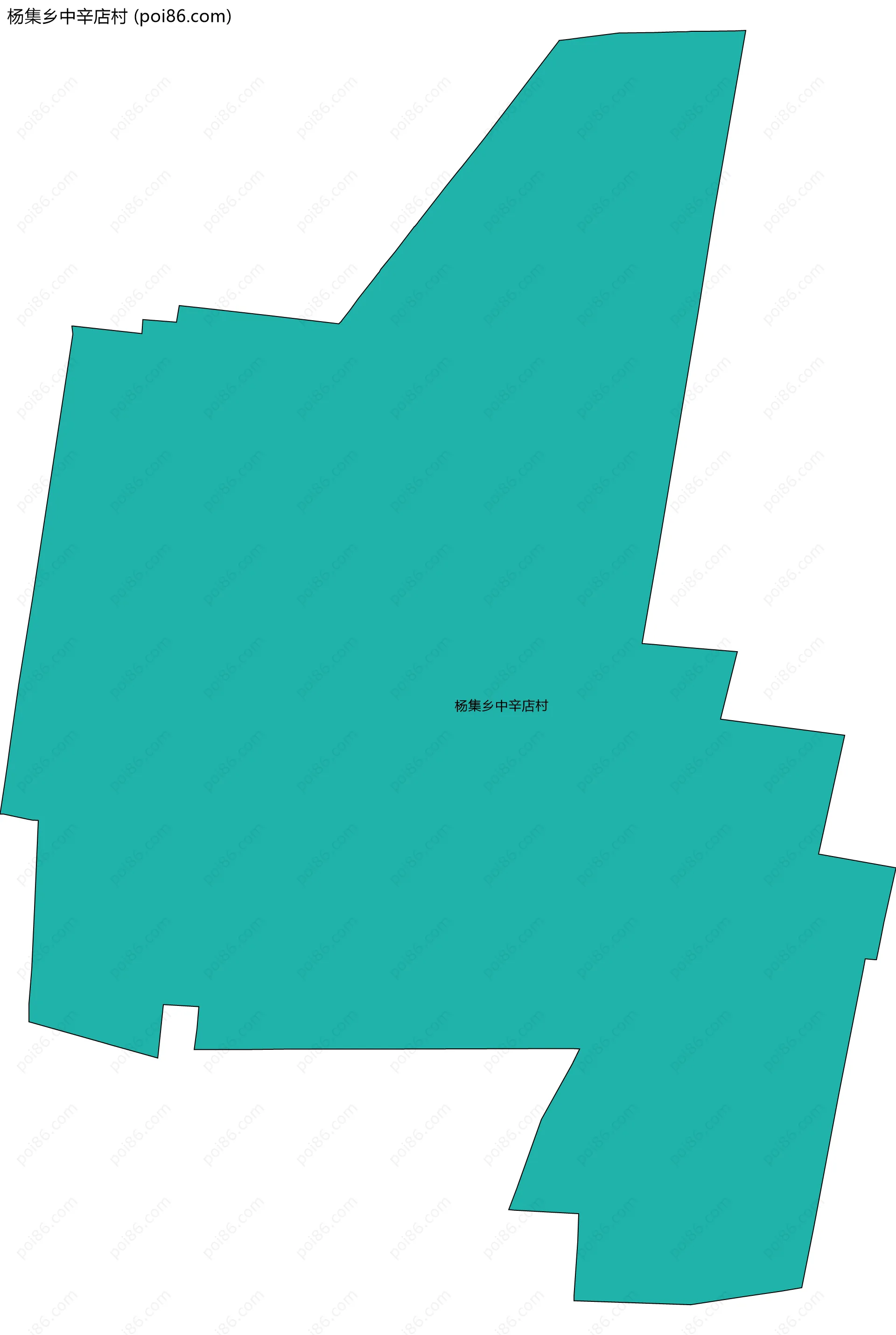 杨集乡中辛店村边界地图