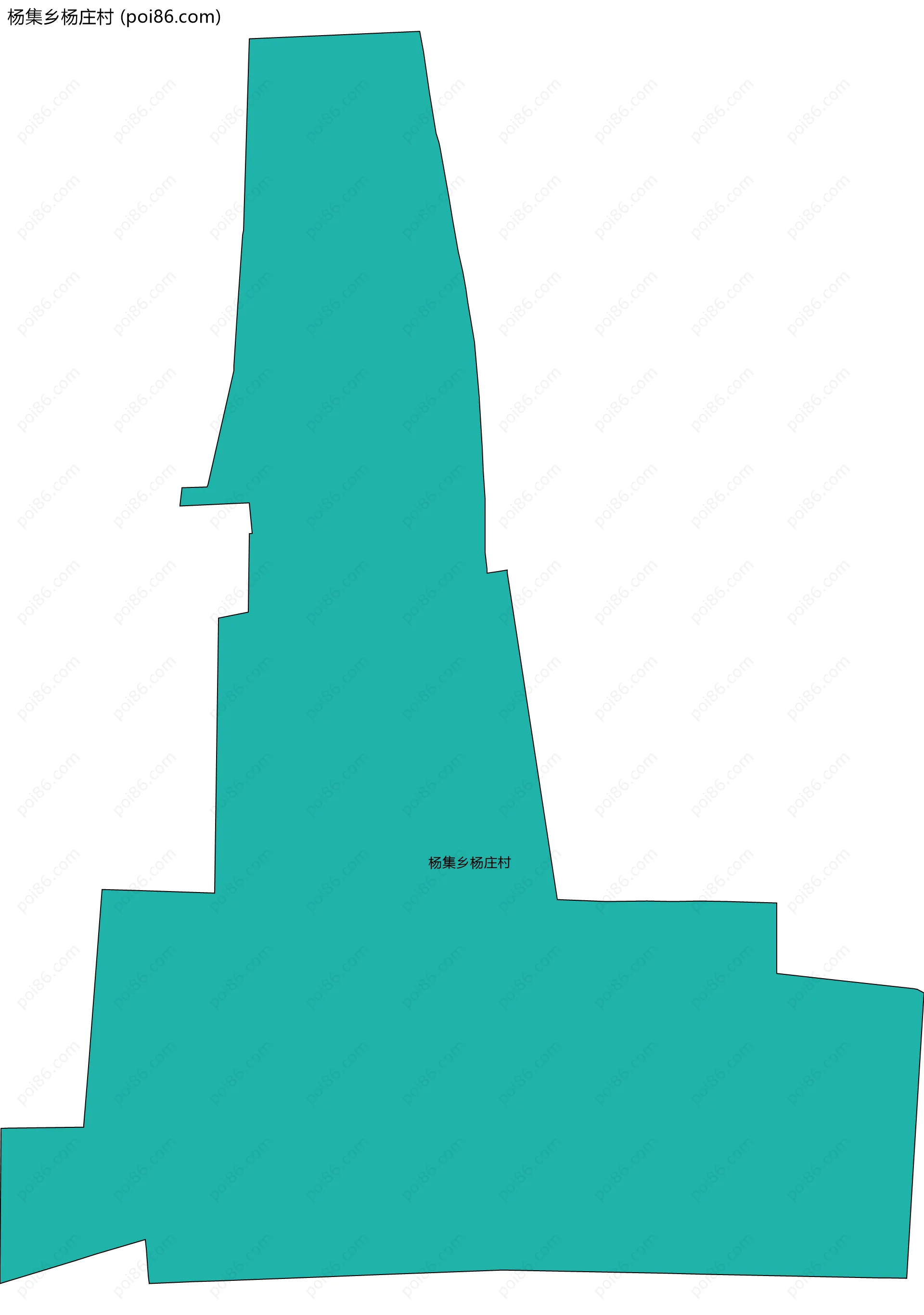 杨集乡杨庄村边界地图