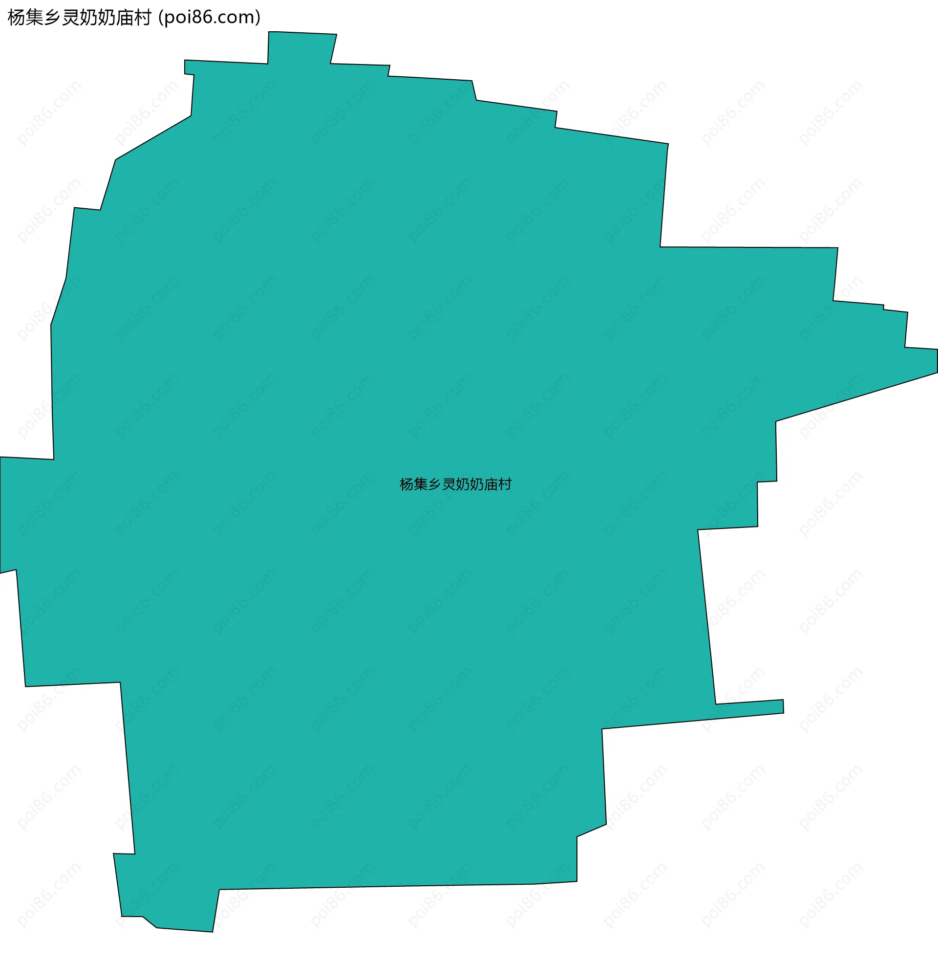 杨集乡灵奶奶庙村边界地图