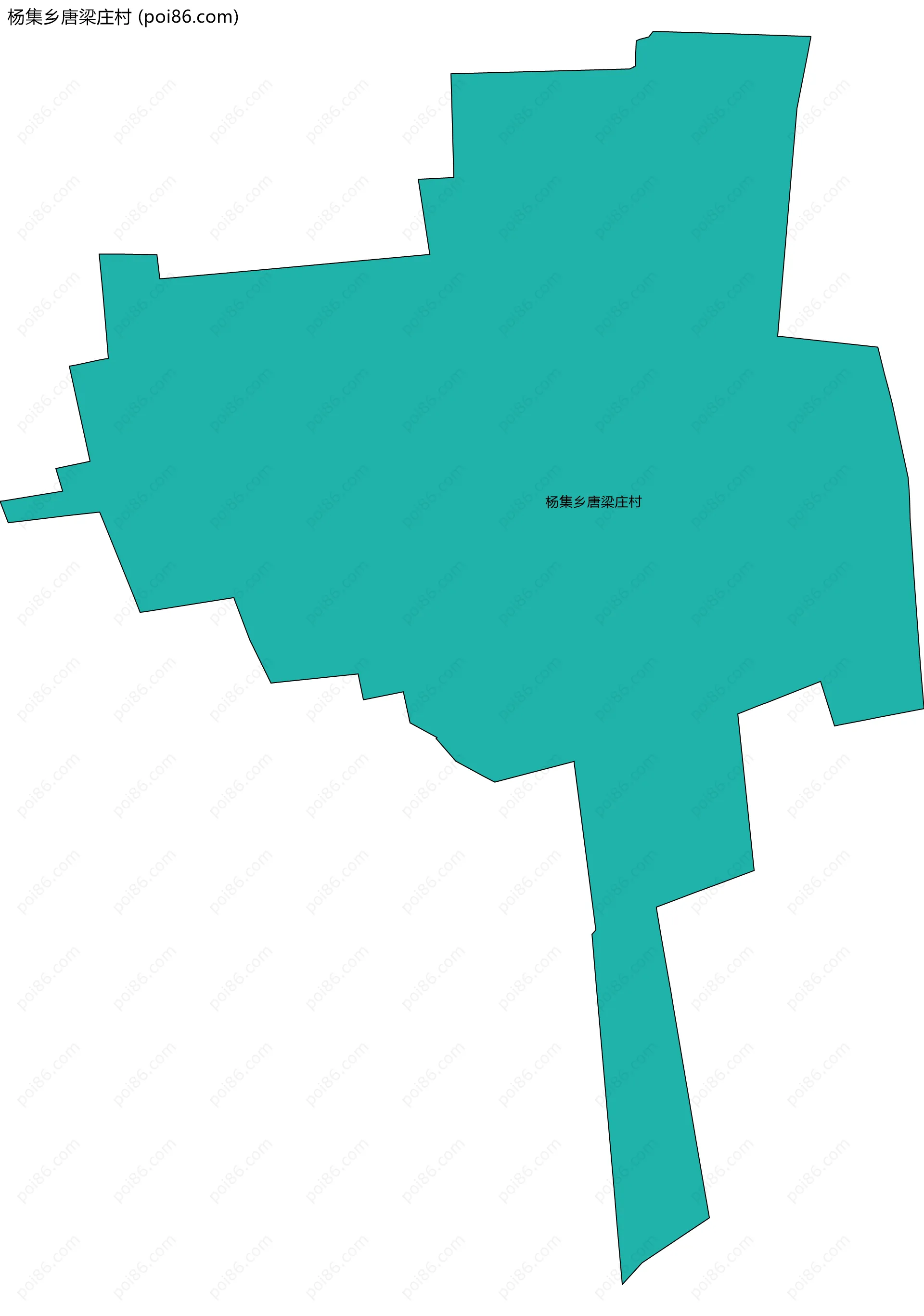 杨集乡唐梁庄村边界地图