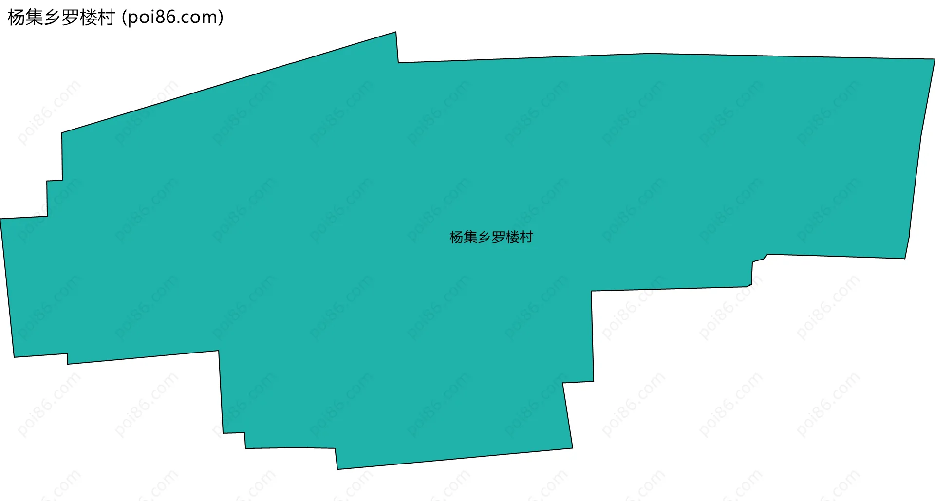 杨集乡罗楼村边界地图