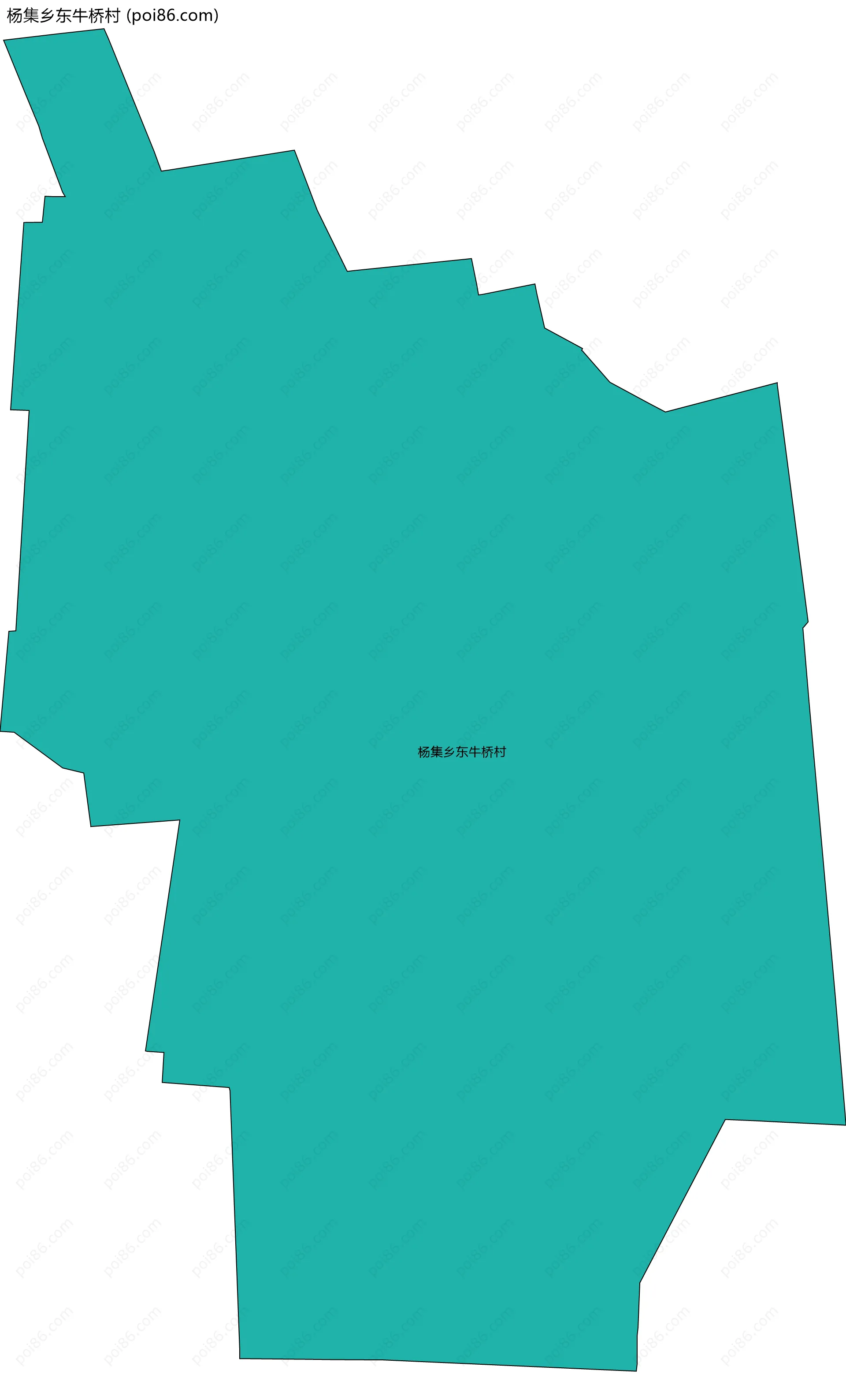 杨集乡东牛桥村边界地图
