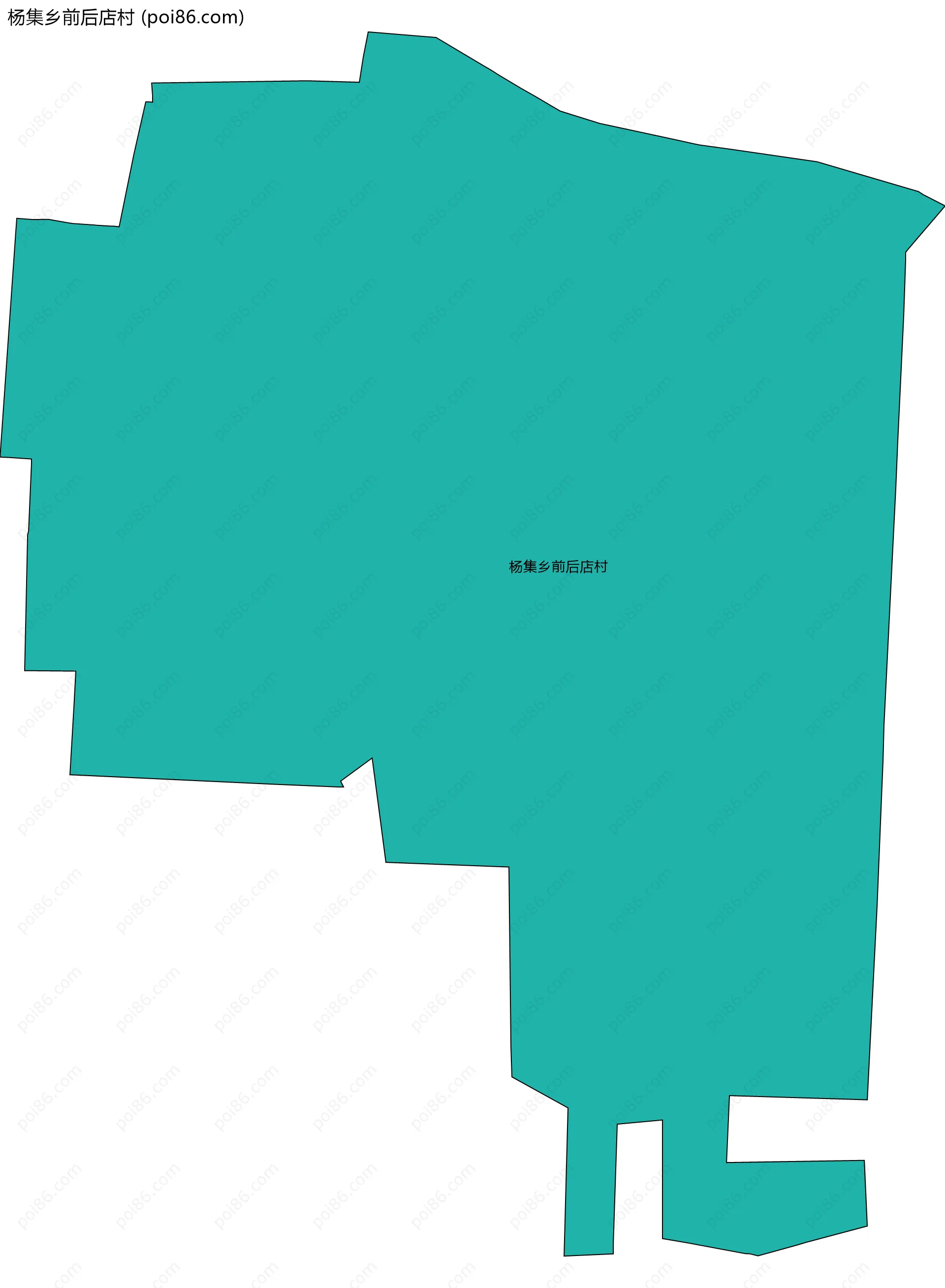 杨集乡前后店村边界地图