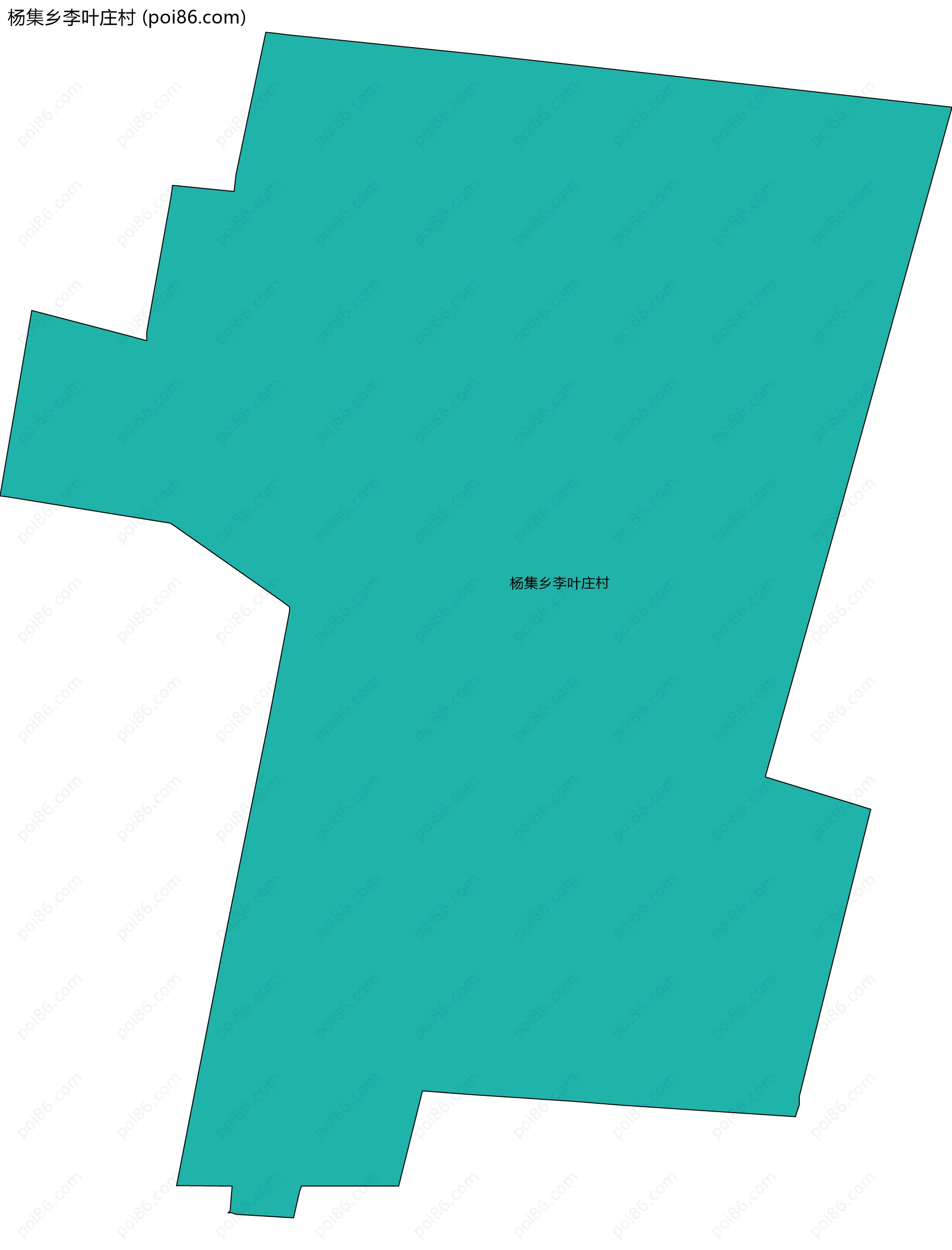 杨集乡李叶庄村边界地图
