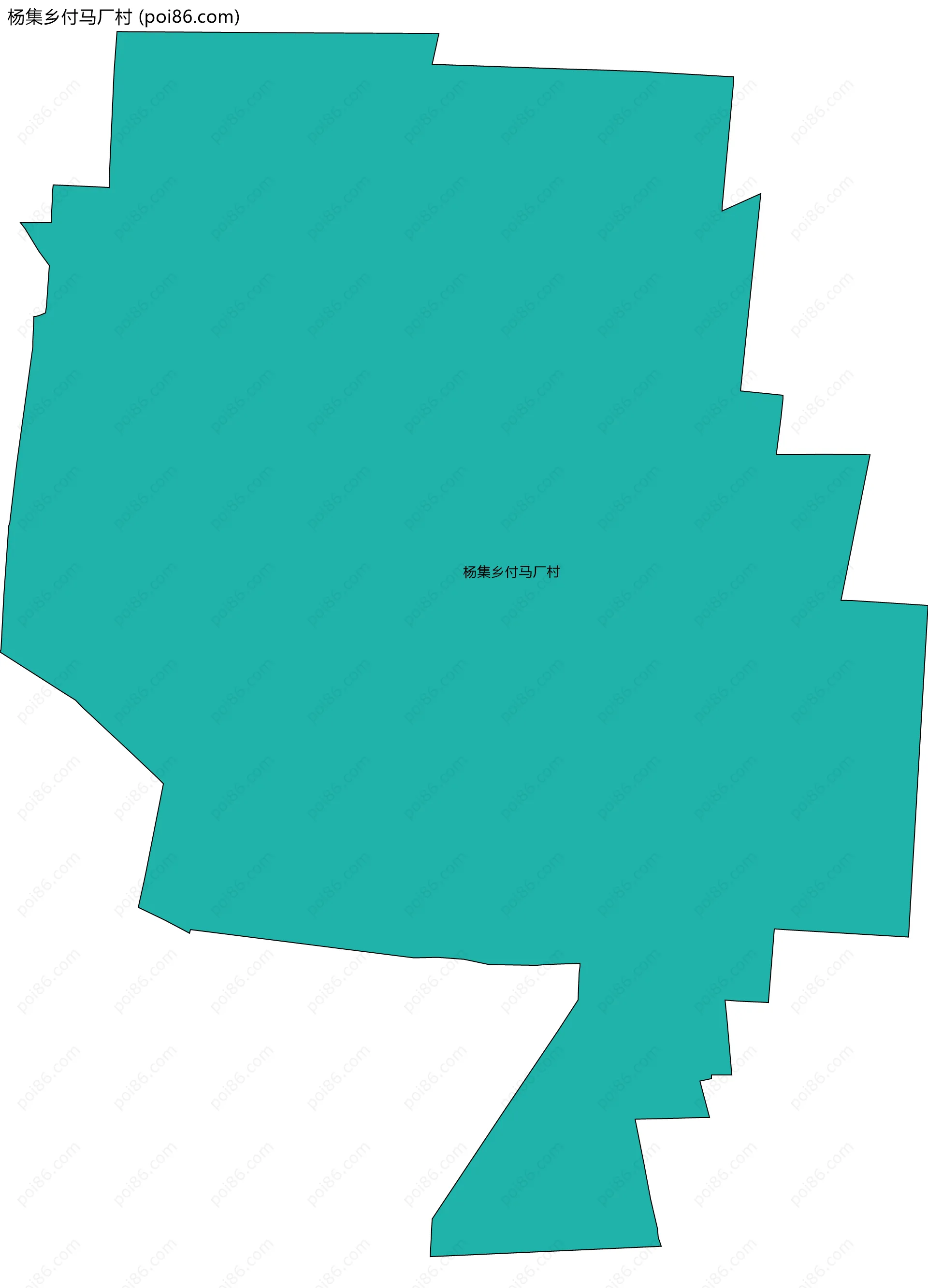 杨集乡付马厂村边界地图