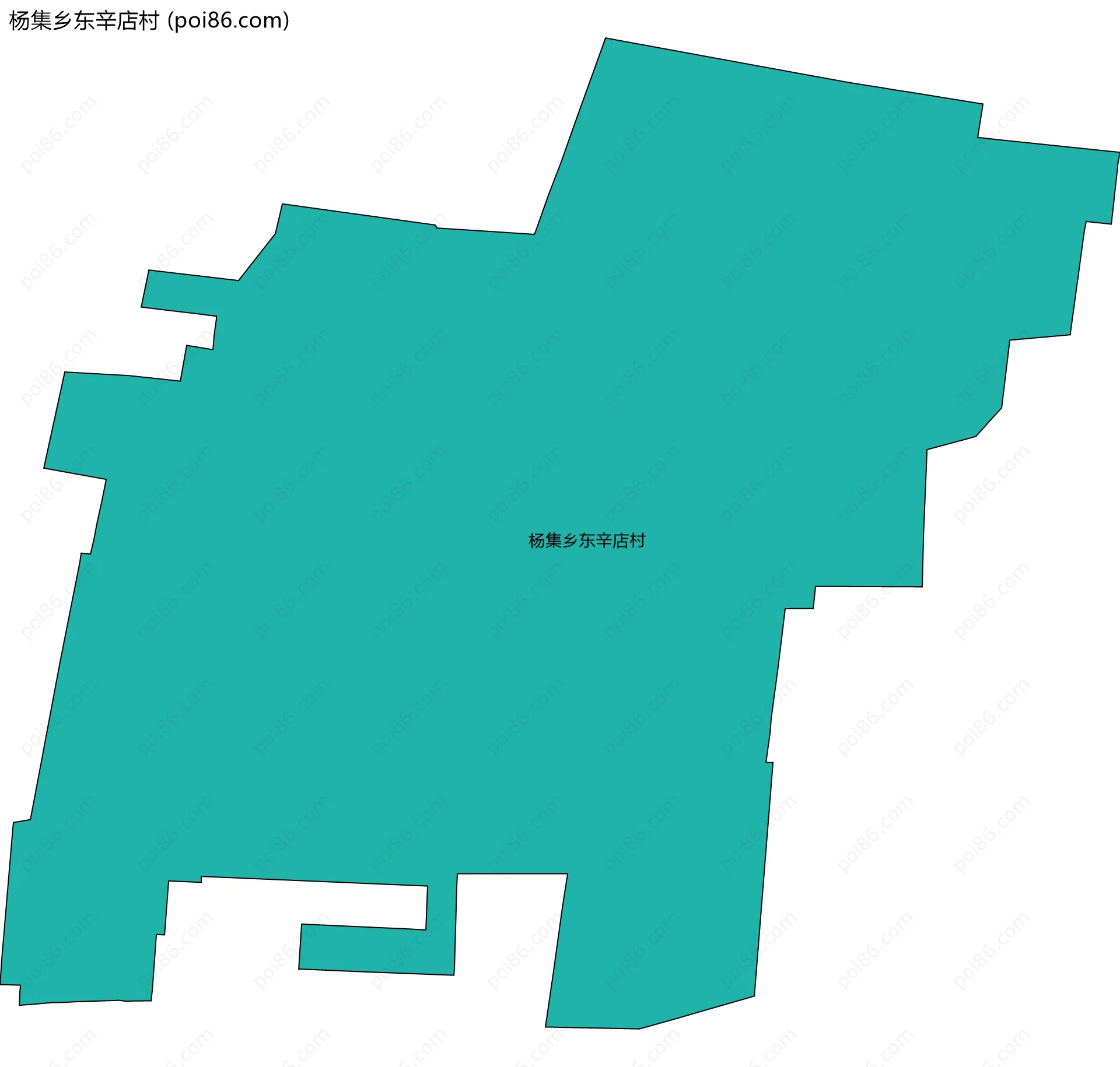 杨集乡东辛店村边界地图