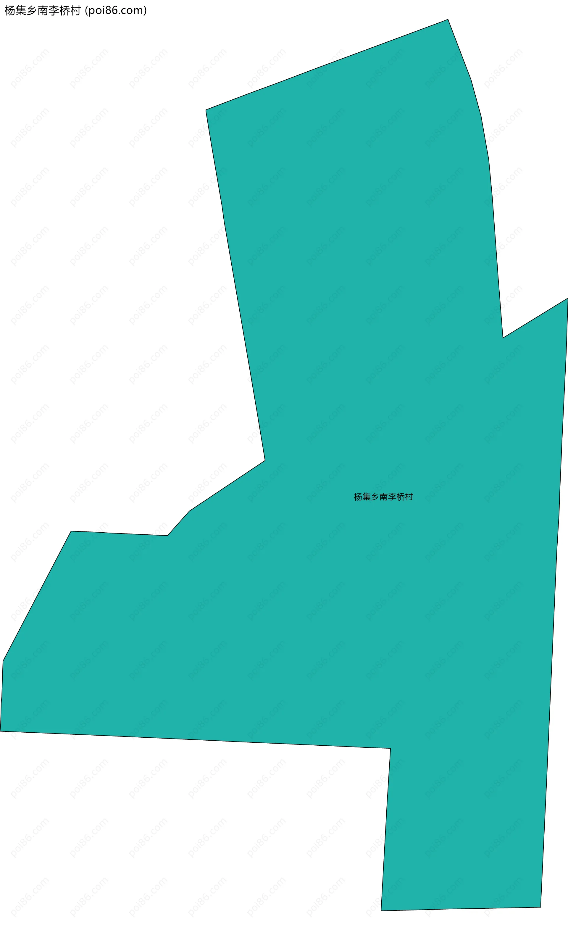 杨集乡南李桥村边界地图