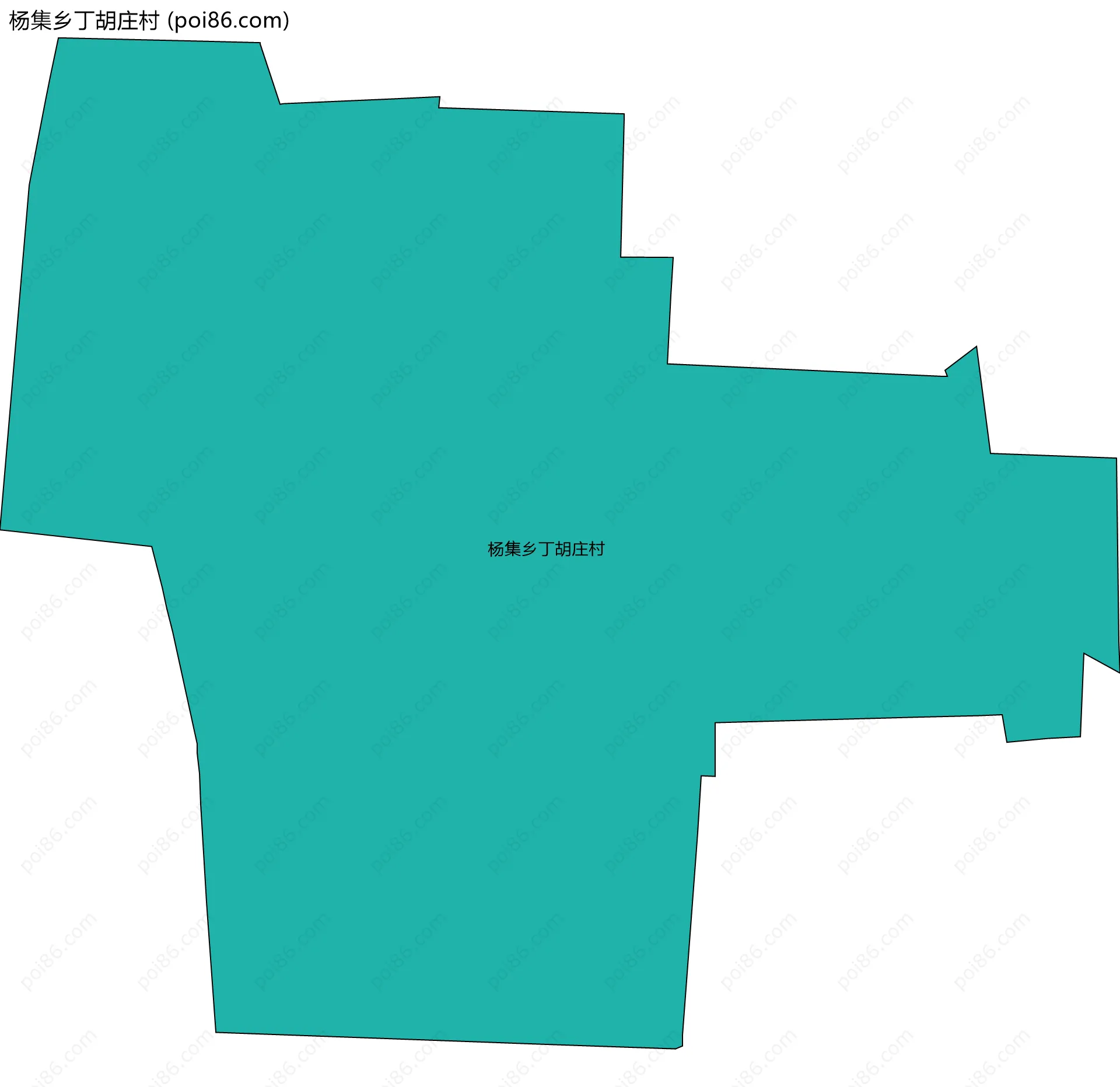 杨集乡丁胡庄村边界地图