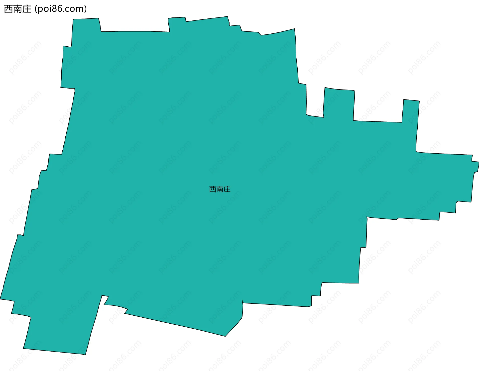 西南庄边界地图