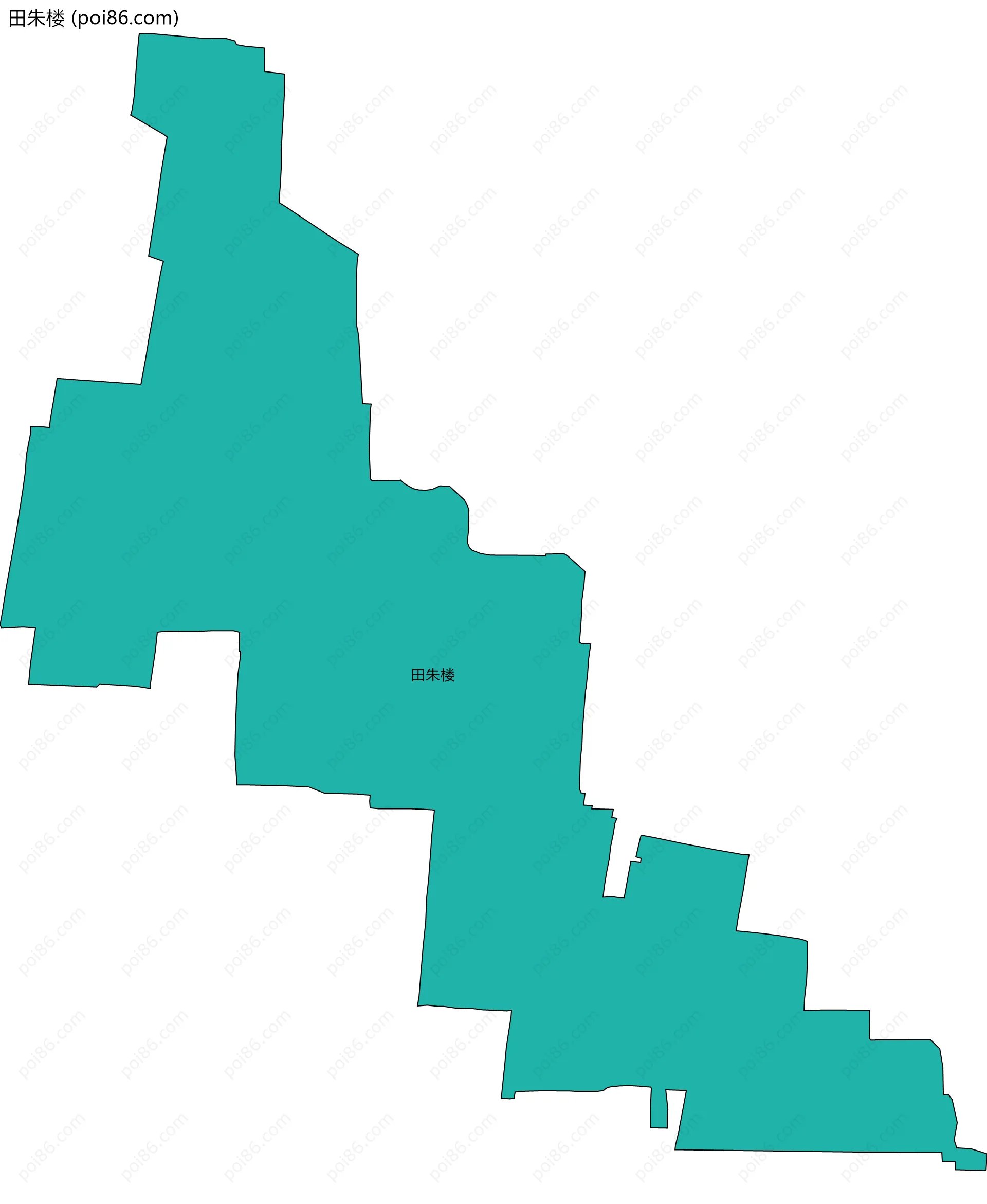 田朱楼边界地图