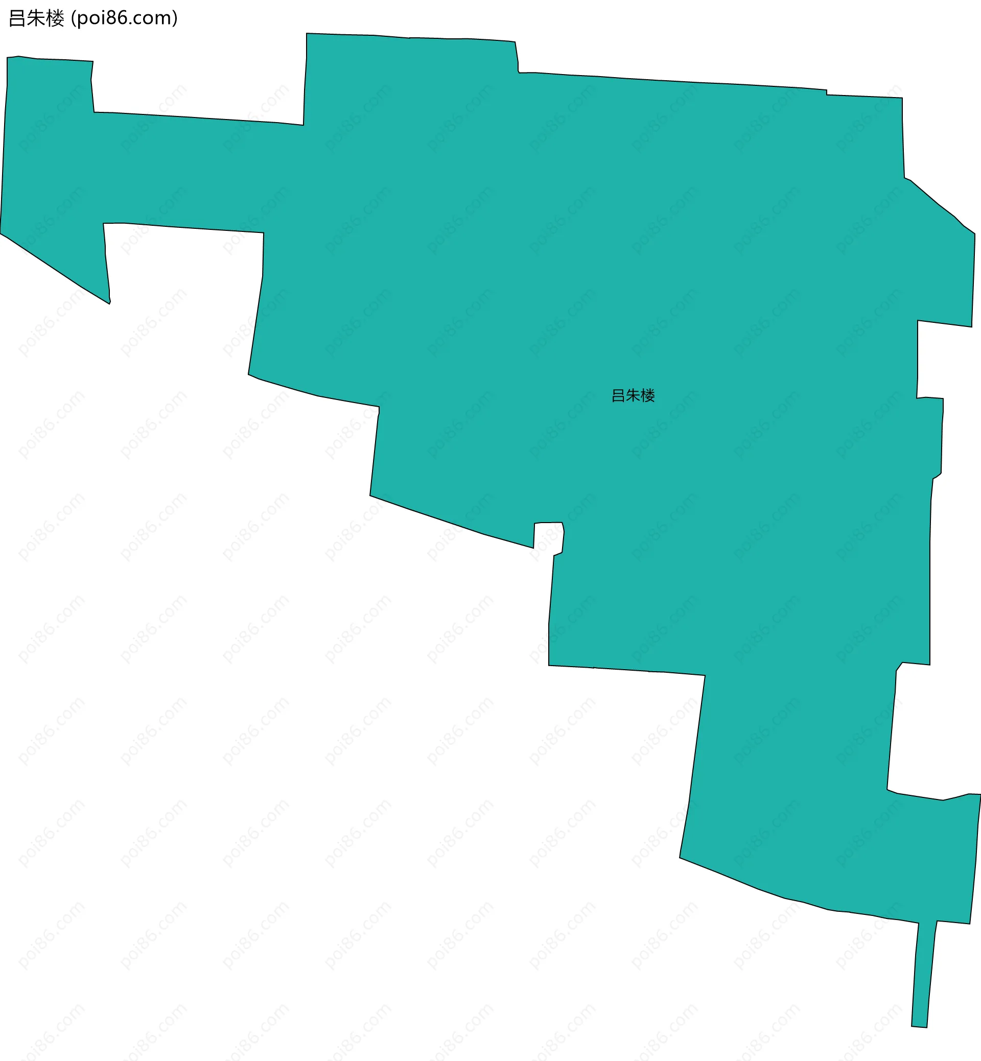 吕朱楼边界地图