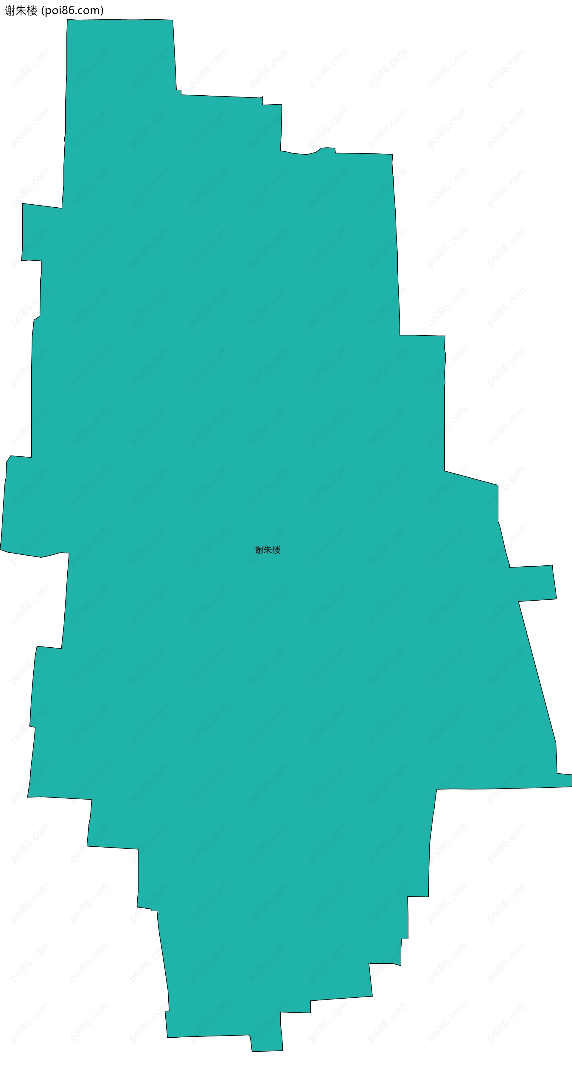 谢朱楼边界地图