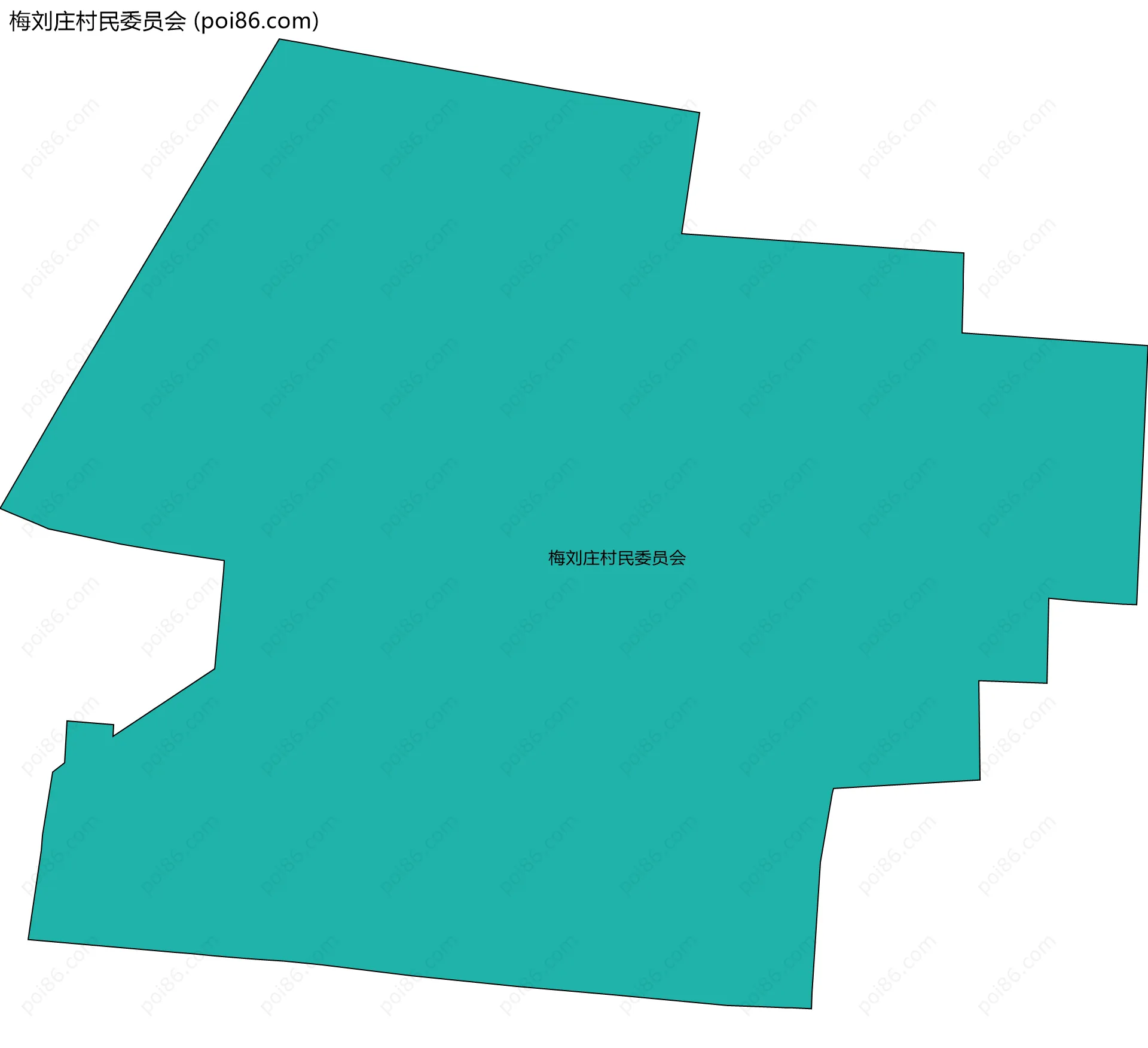 梅刘庄村民委员会边界地图