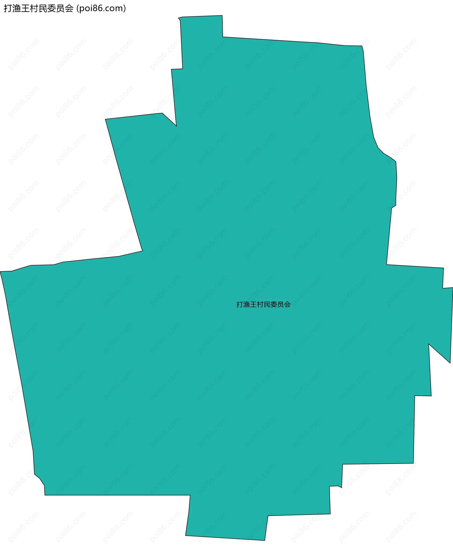 打渔王村民委员会边界地图