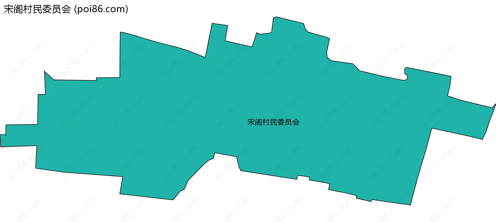 宋阁村民委员会边界地图