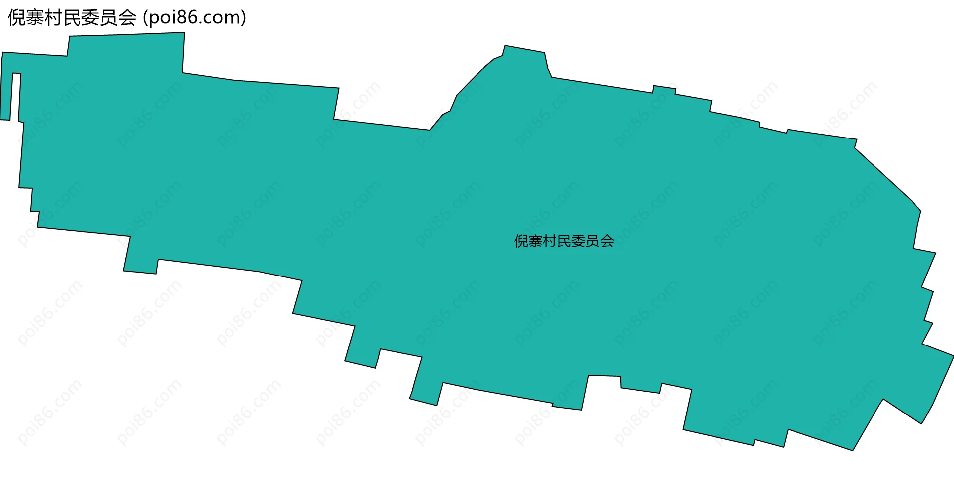 倪寨村民委员会边界地图
