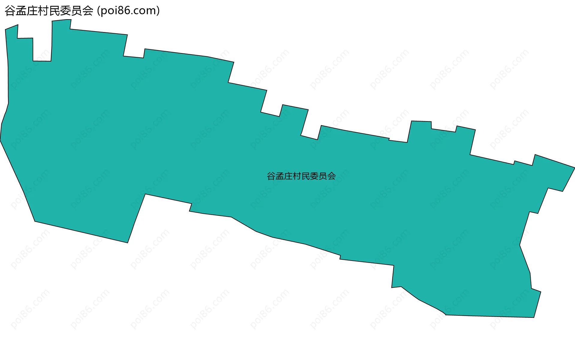 谷孟庄村民委员会边界地图