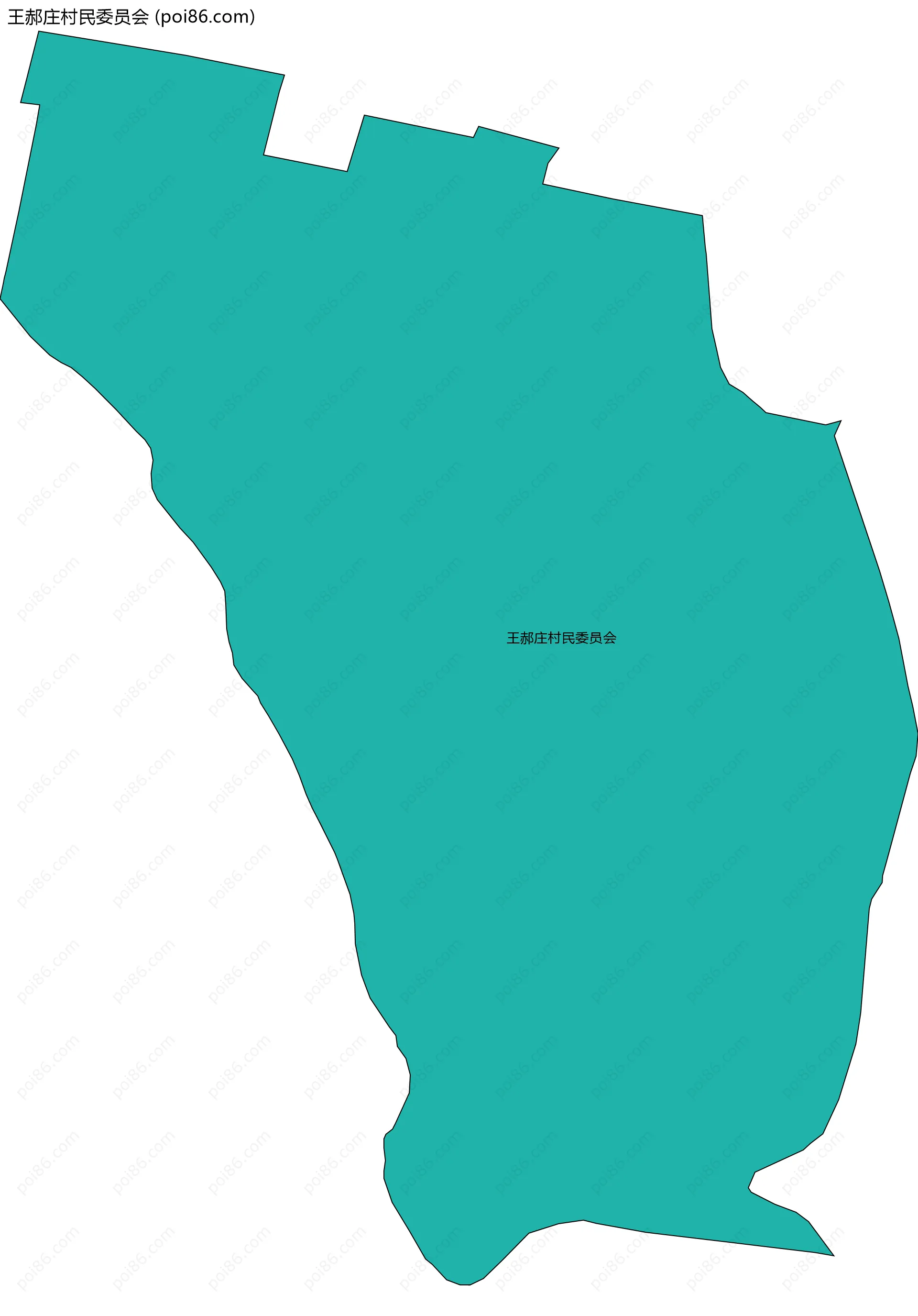 王郝庄村民委员会边界地图