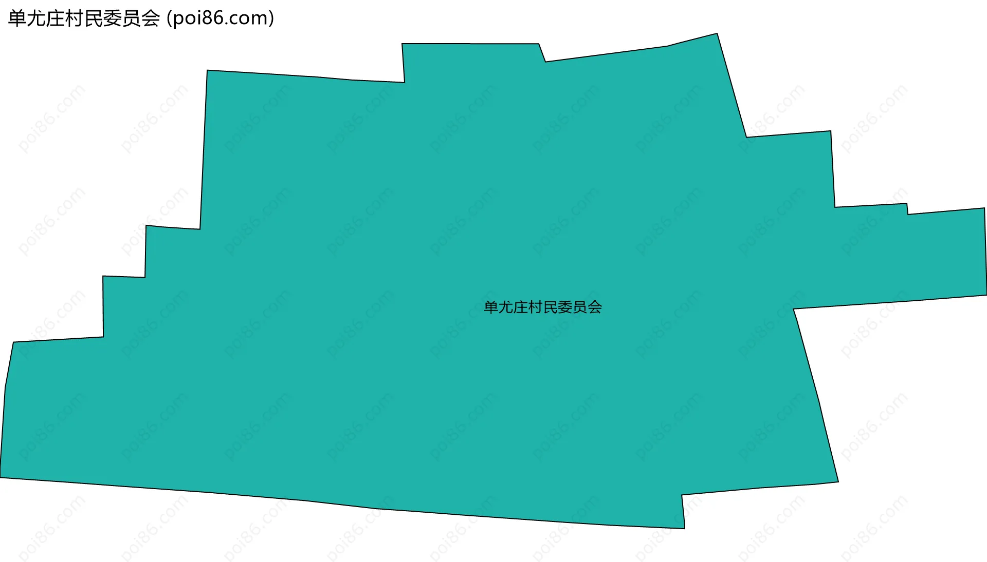 单尤庄村民委员会边界地图