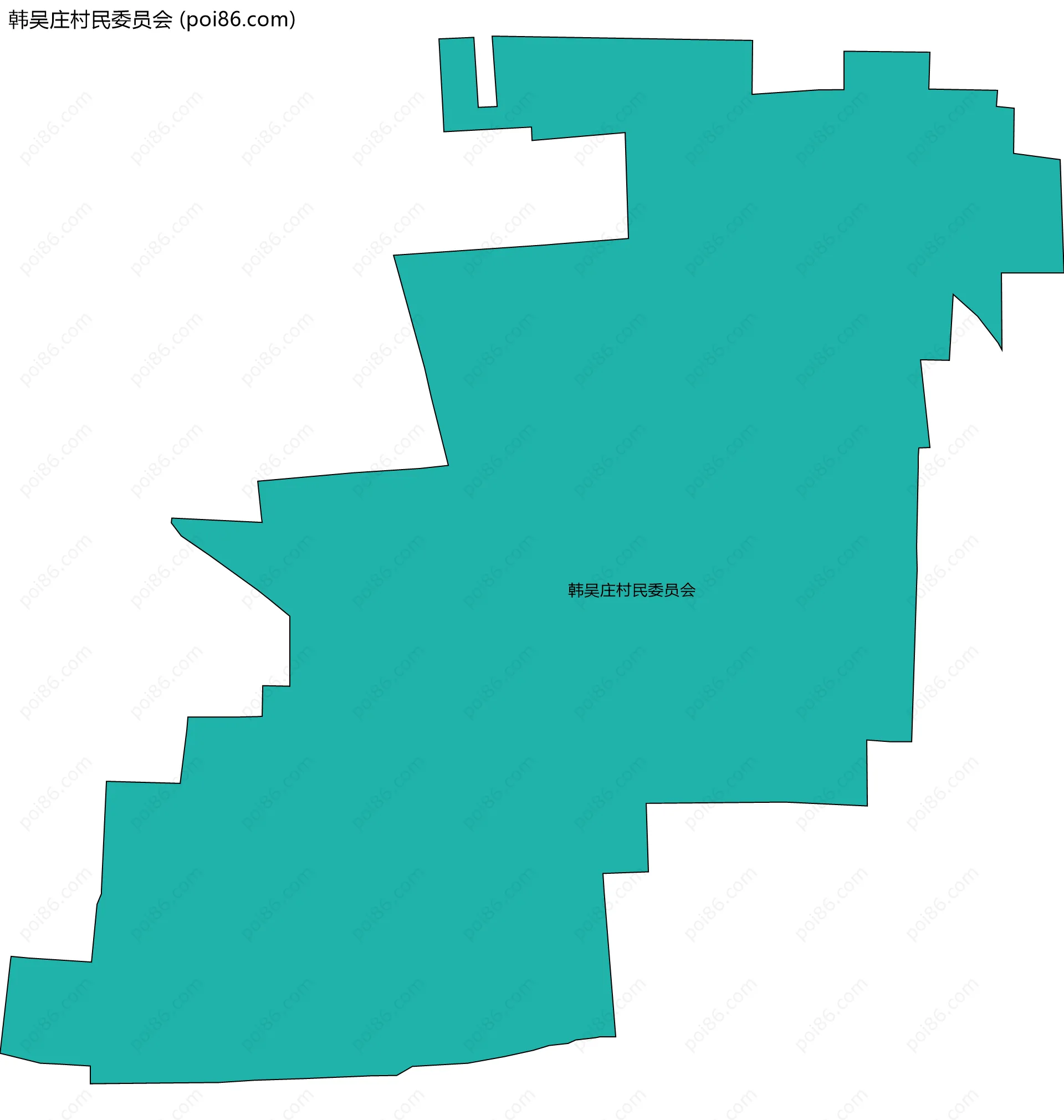韩吴庄村民委员会边界地图