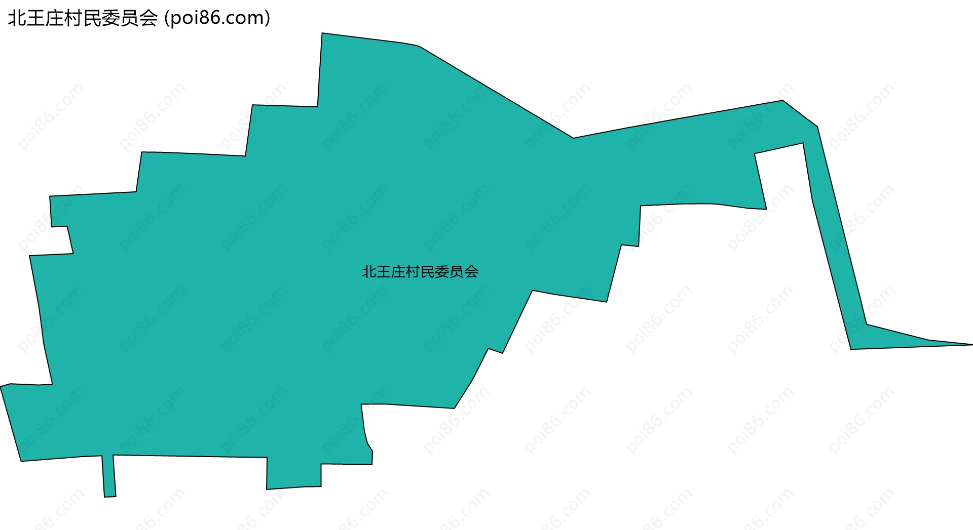 北王庄村民委员会边界地图