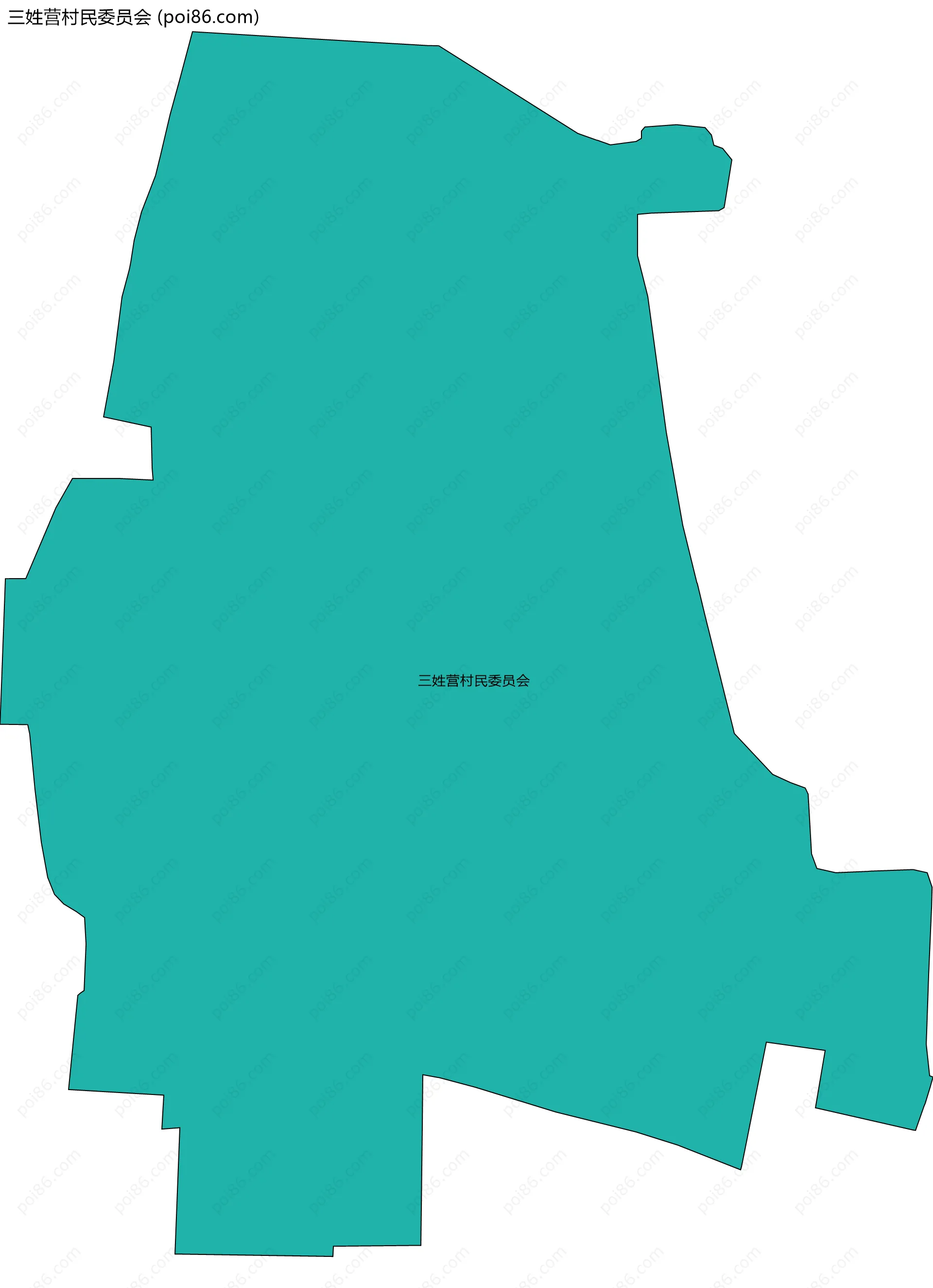 三姓营村民委员会边界地图