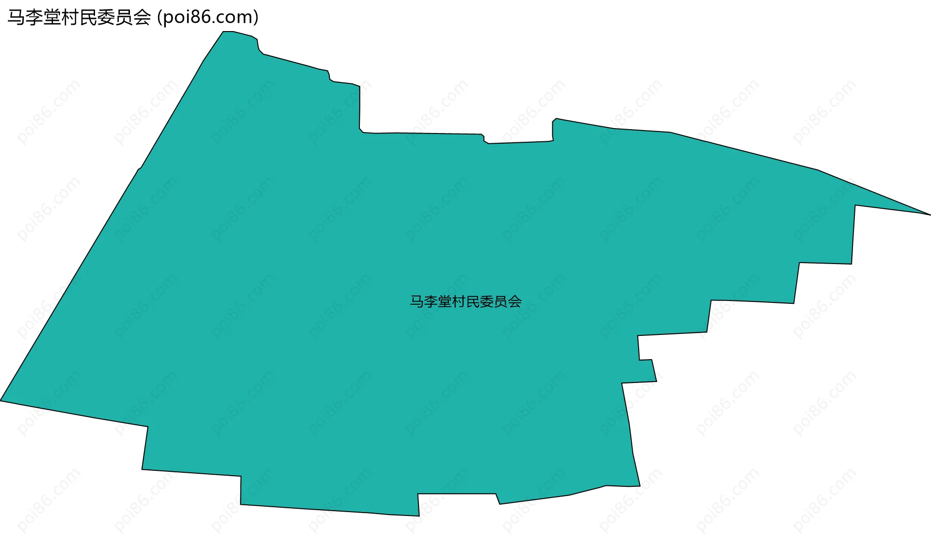 马李堂村民委员会边界地图
