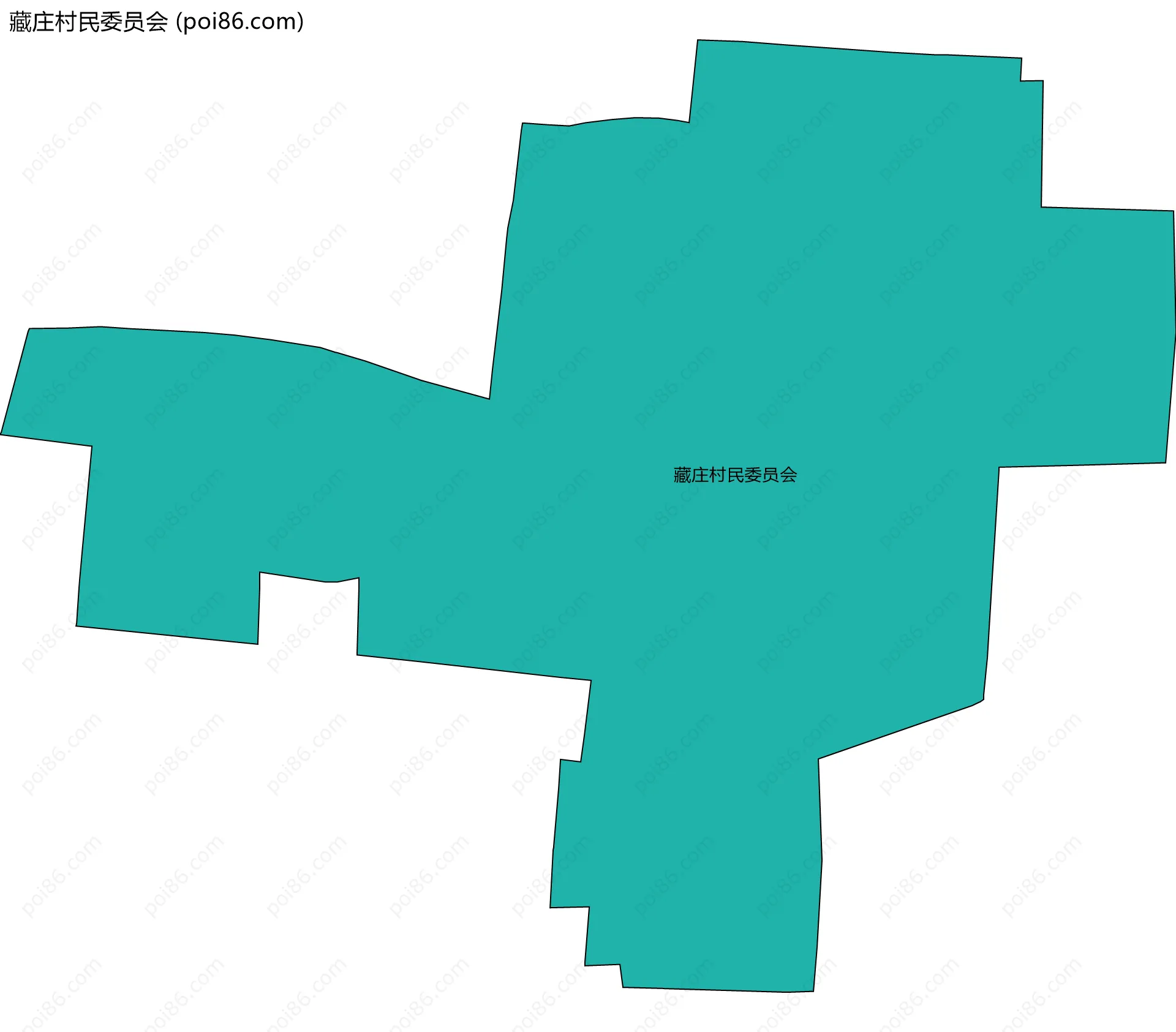 藏庄村民委员会边界地图