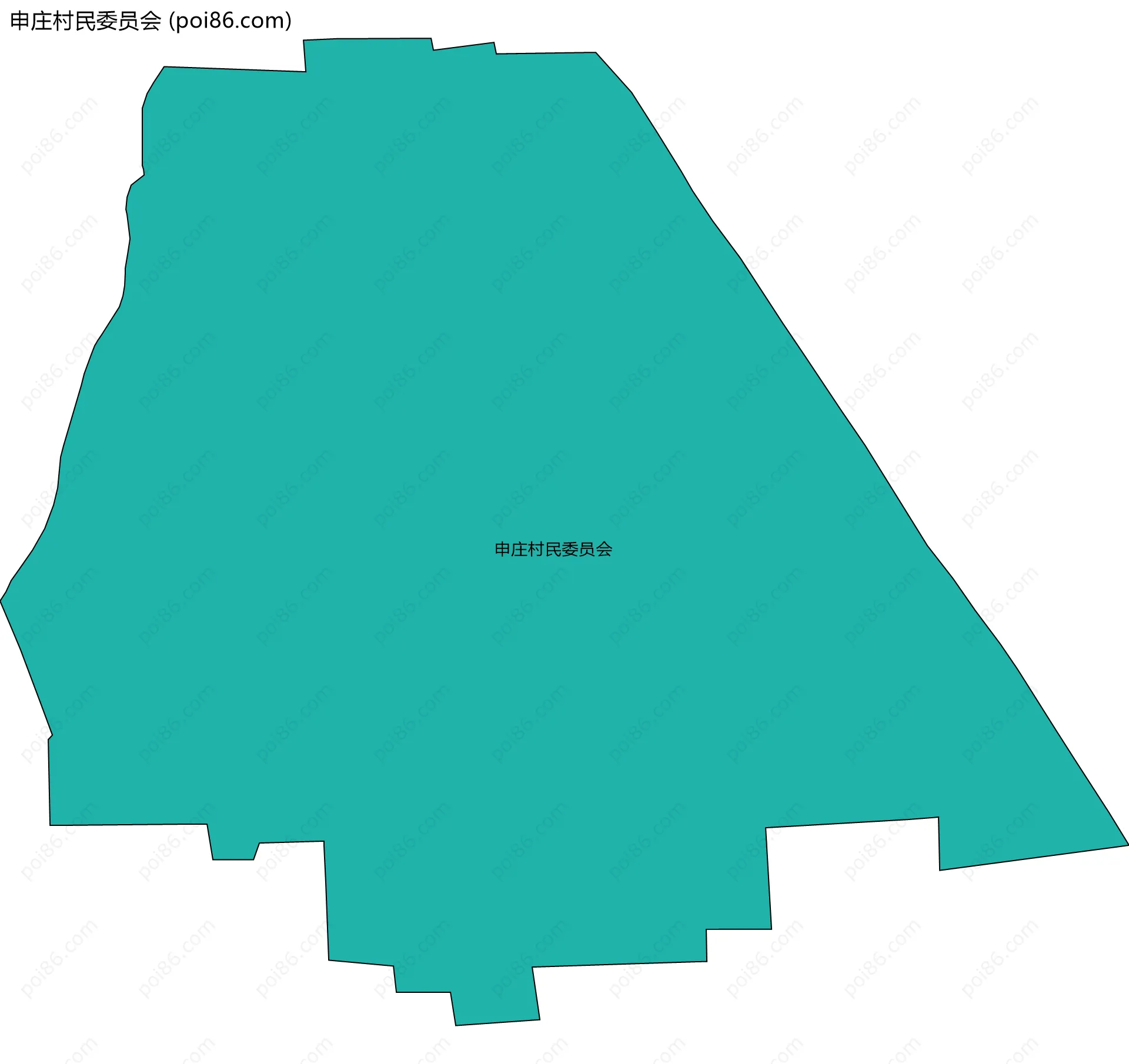 申庄村民委员会边界地图