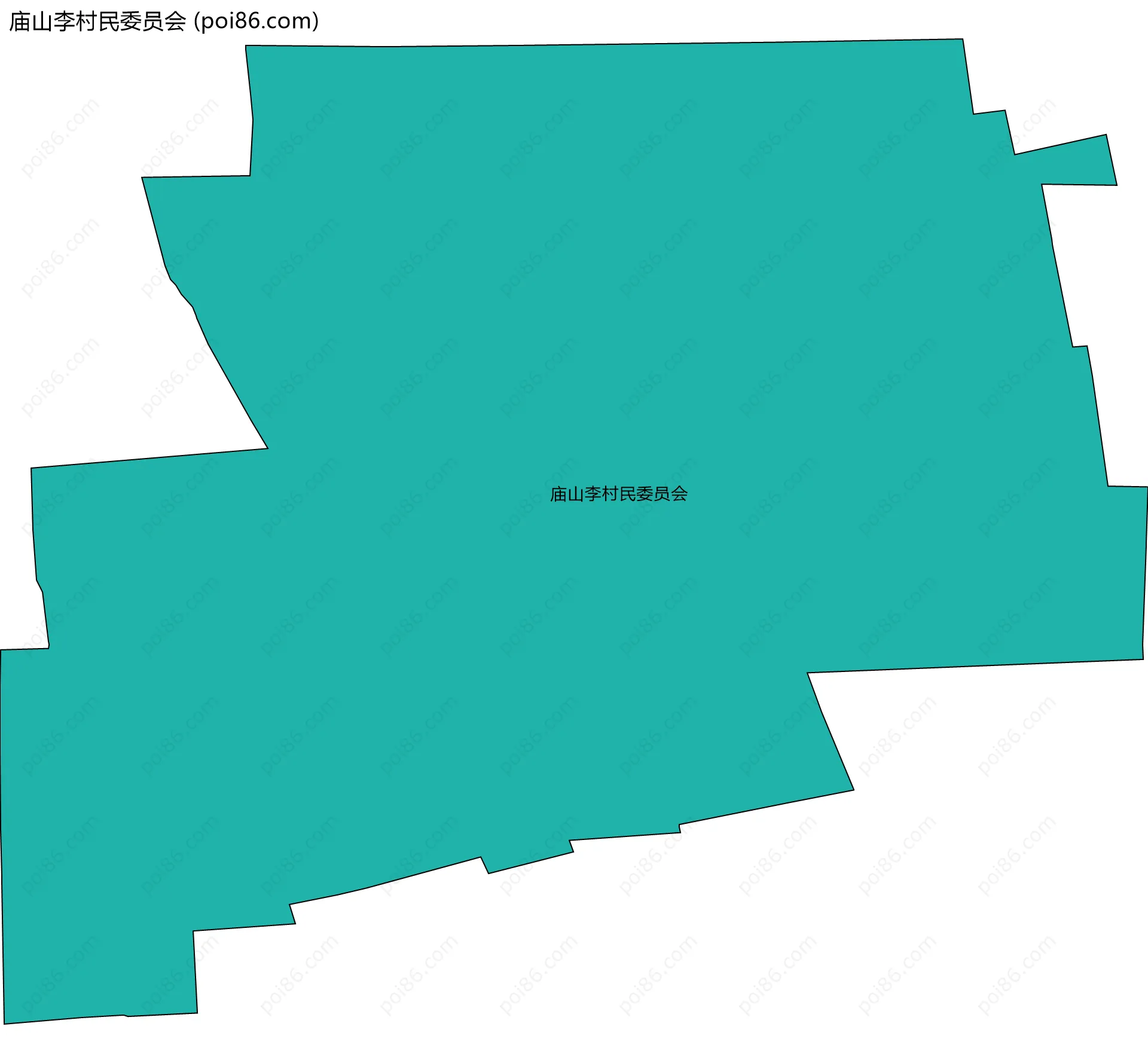庙山李村民委员会边界地图