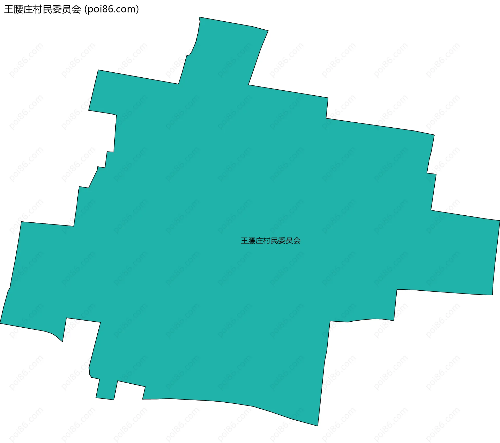 王腰庄村民委员会边界地图