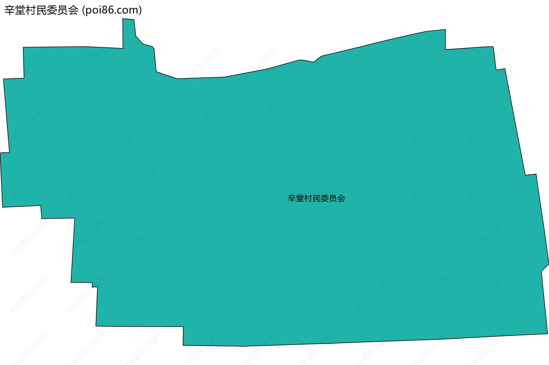 辛堂村民委员会边界地图